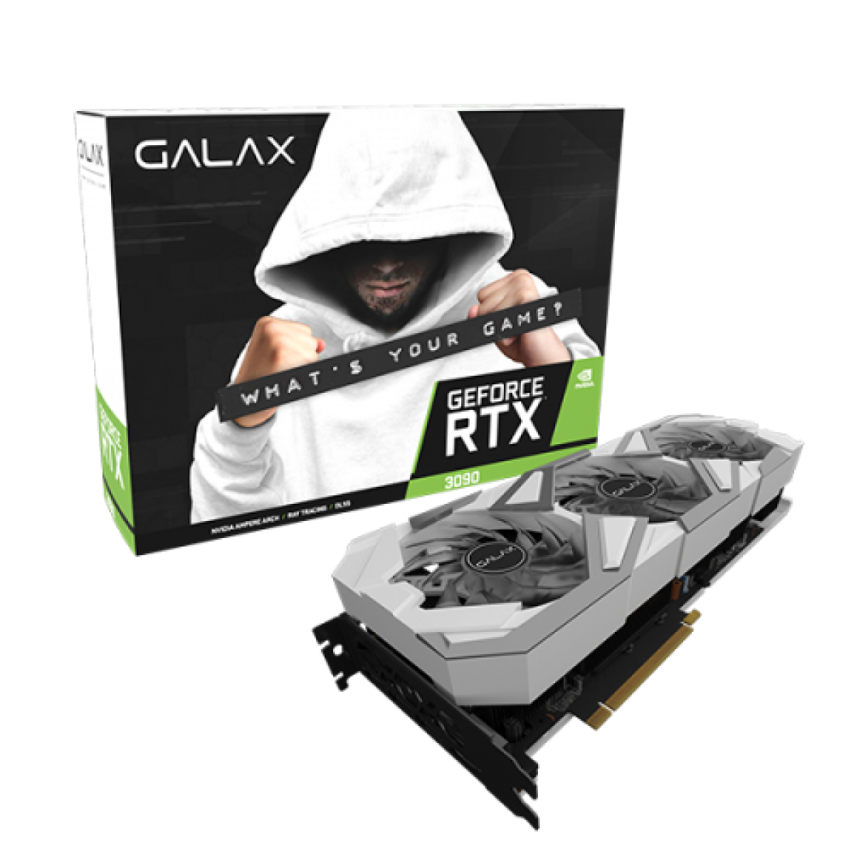Placa de Vídeo Galax, GeForce, RTX 3090 EX Gaming White, 1 Click OC, 24GB, GDDR6X, 384Bit, 