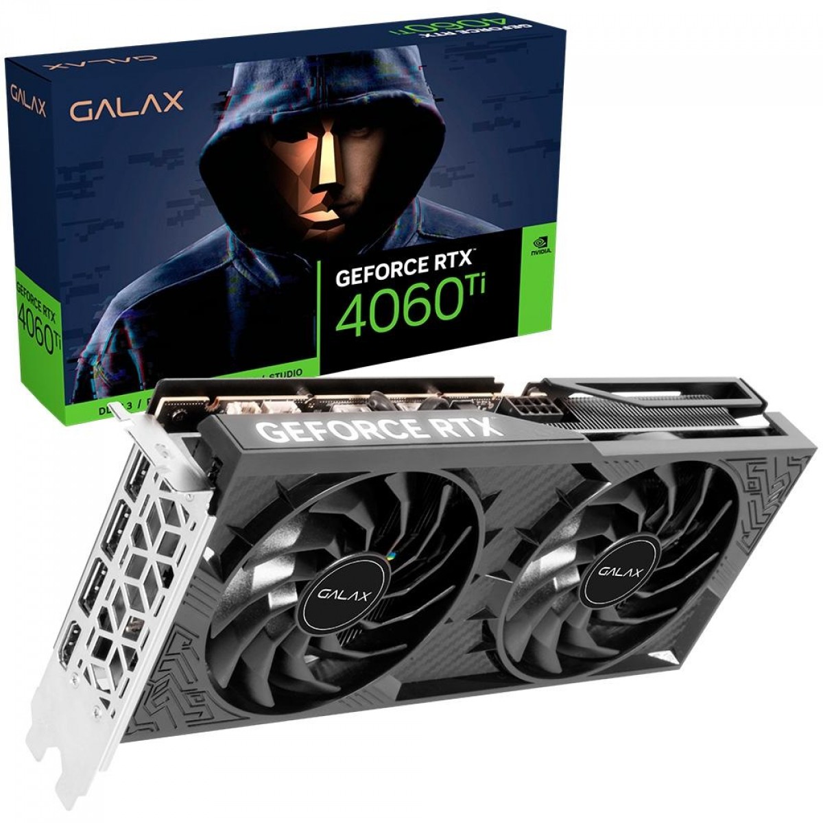 Placa De Vídeo Galax NVIDIA GeForce RTX 4060 Ti 1-Click OC 8GB