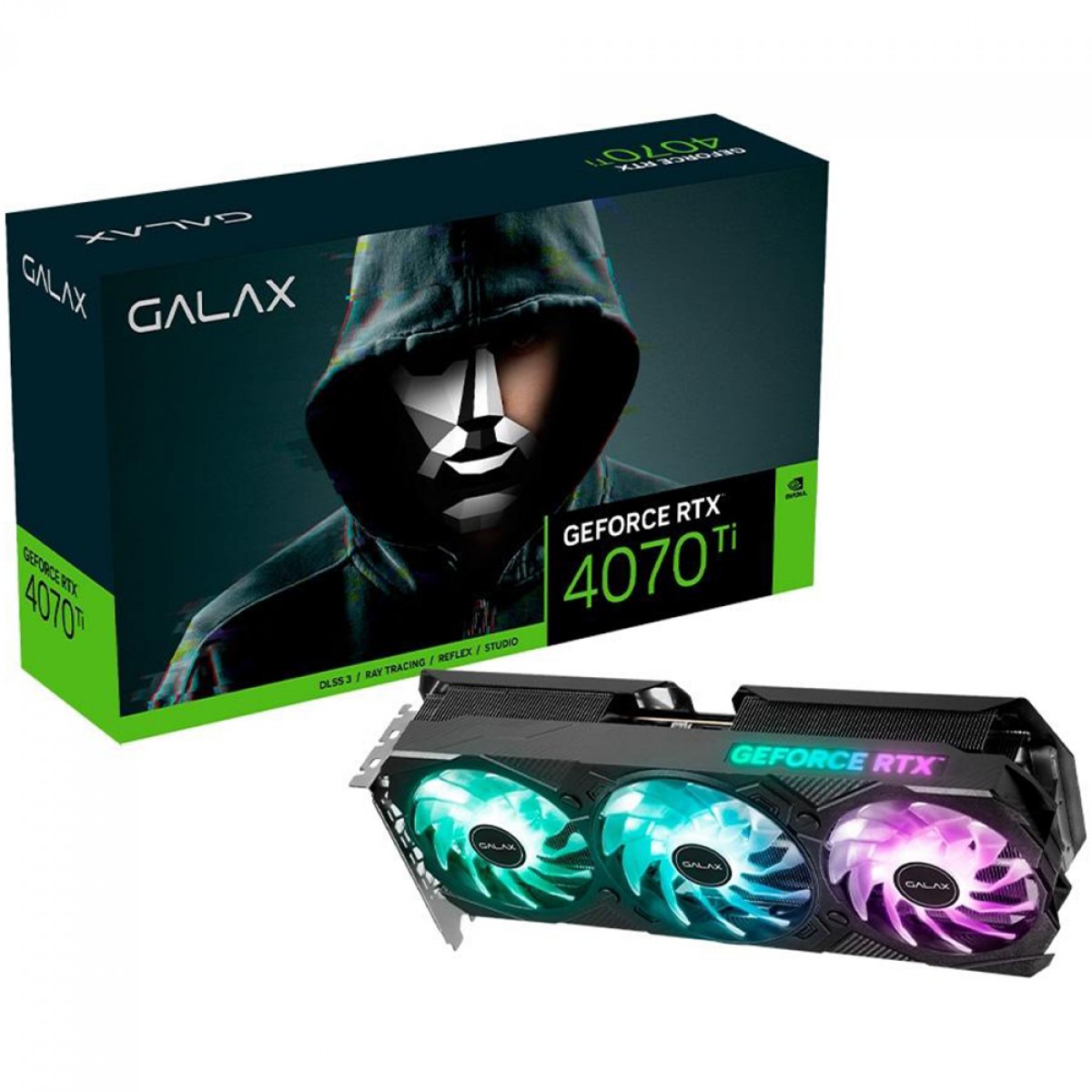 Placa De Vídeo Galax NVIDIA GeForce RTX 4070 Ti EX 1-Click OC Gamer V2, 12GB, GDDR6X, DLSS, Ray Tracing,