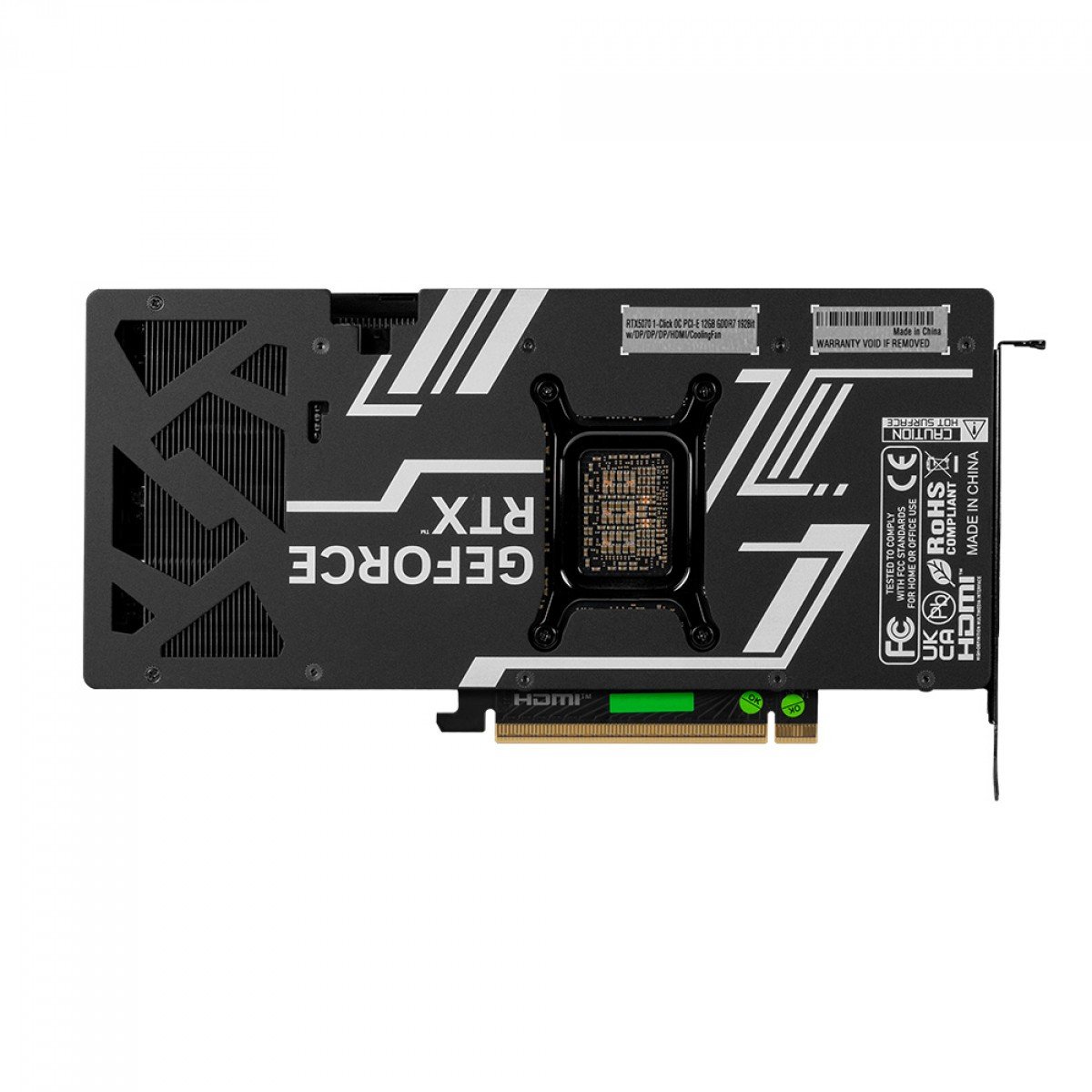 Placa de Vídeo Galax NVIDIA GeForce RTX 5070 1-Click OC, 12GB, GDDR7, DLSS, Ray Tracing, 57NON7MDBROC