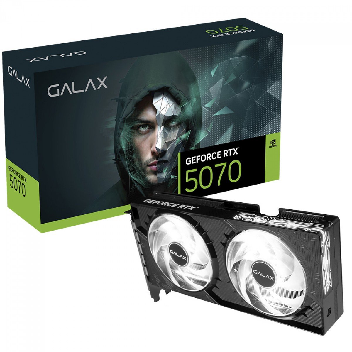 Placa de Vídeo Galax NVIDIA GeForce RTX 5070 1-Click OC, 12GB, GDDR7, DLSS, Ray Tracing, 57NON7MDBROC