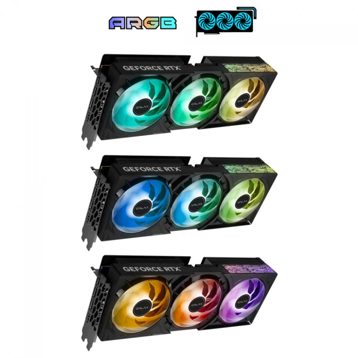 Placa de Vídeo Galax NVIDIA GeForce RTX 5080 1-Click OC, 16GB, GDDR7, ARGB, DLSS, Ray Tracing, 58NZN6MDBBOC