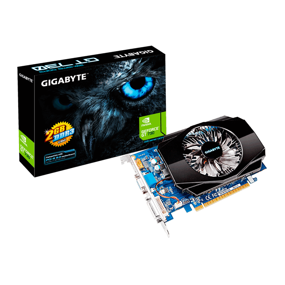 128 Bit Gt 730 Gigabyte 2gb Ddr3 Placa De Vídeo Gigabyte GeForce