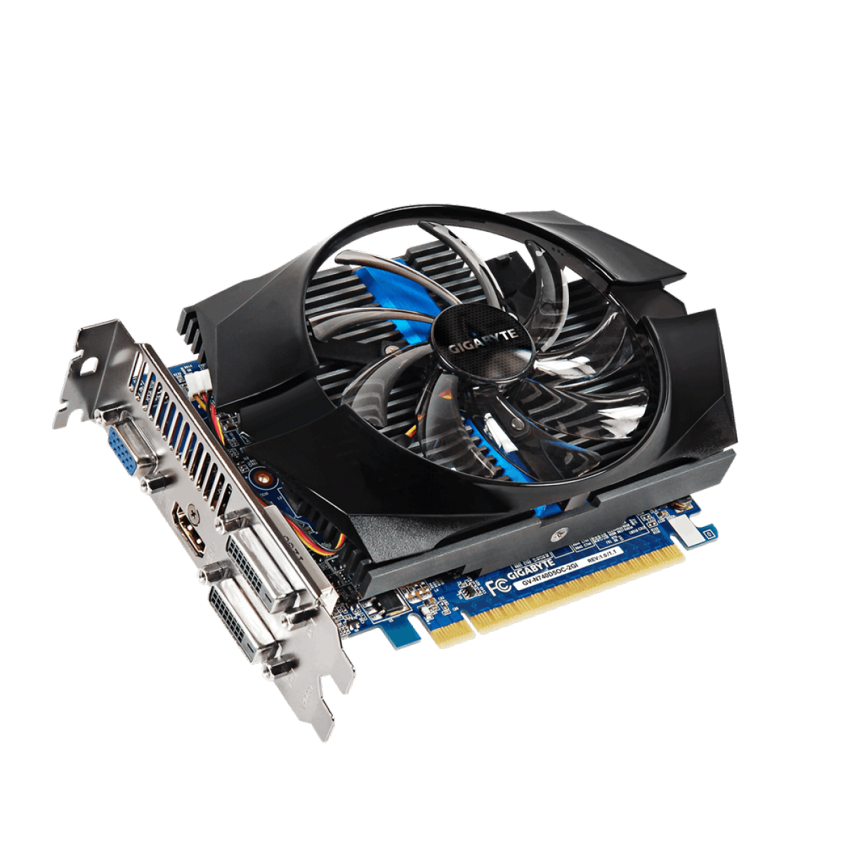 Placa de Vídeo Gigabyte GeForce GT 740, 2GB, GDDR5, 128bit, GV-N740D5OC-2GI
