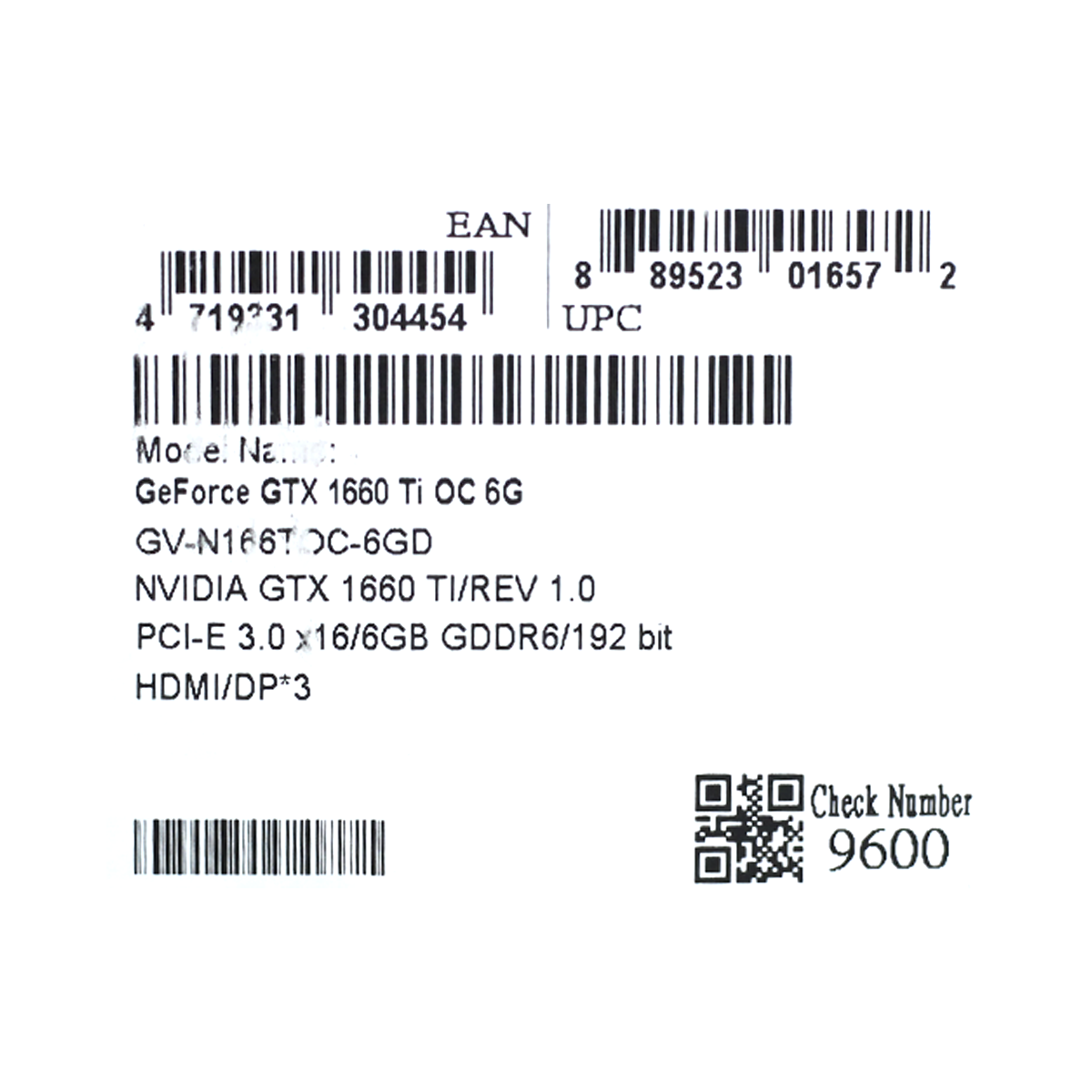 Placa de Video Gigabyte NVIDIA GeForce GTX 1660 Ti OC, 6G, GDDR6, 192Bit, GV-N166TOC-6GD-R