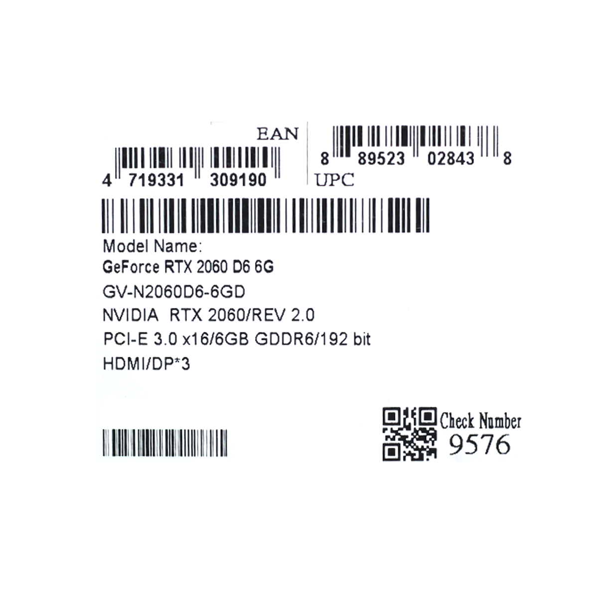 Placa de Vídeo Gigabyte NVIDIA Geforce RTX 2060, 6GB GDDR6, DLSS, Ray Tracing, GV-N2060D6-6GD