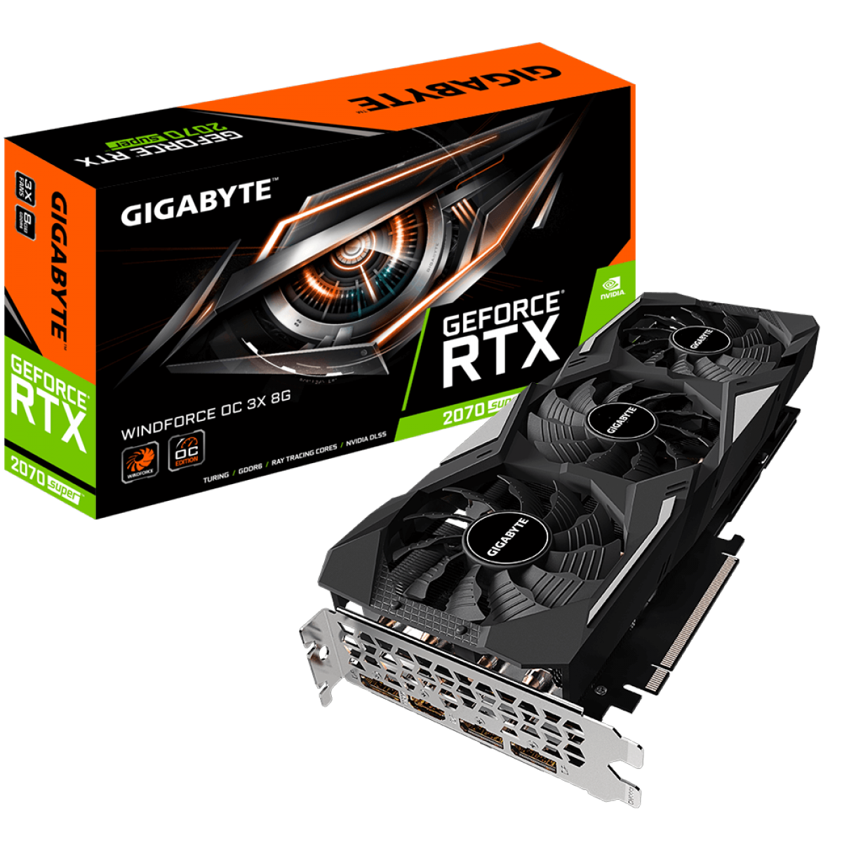 Placa de Vídeo Gigabyte GeForce RTX 2070 Super Windforce OC 3X, 8GB GDDR6, 256Bit