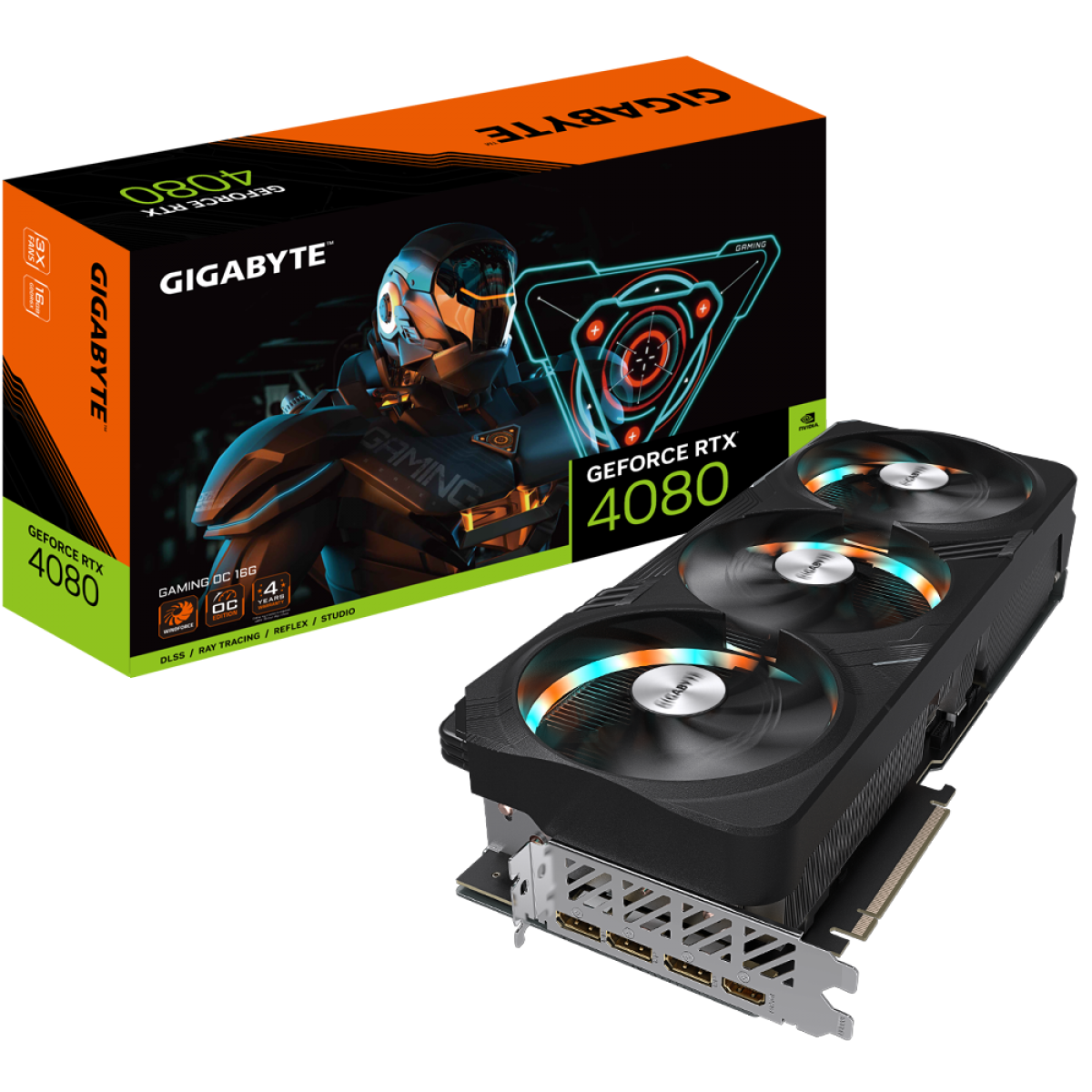 Placa De Video Gigabyte GeForce RTX 4080 GAMING OC, 16GB, GDDR6X, DLSS, Ray Tracing, GV-N4080GAMING OC-16