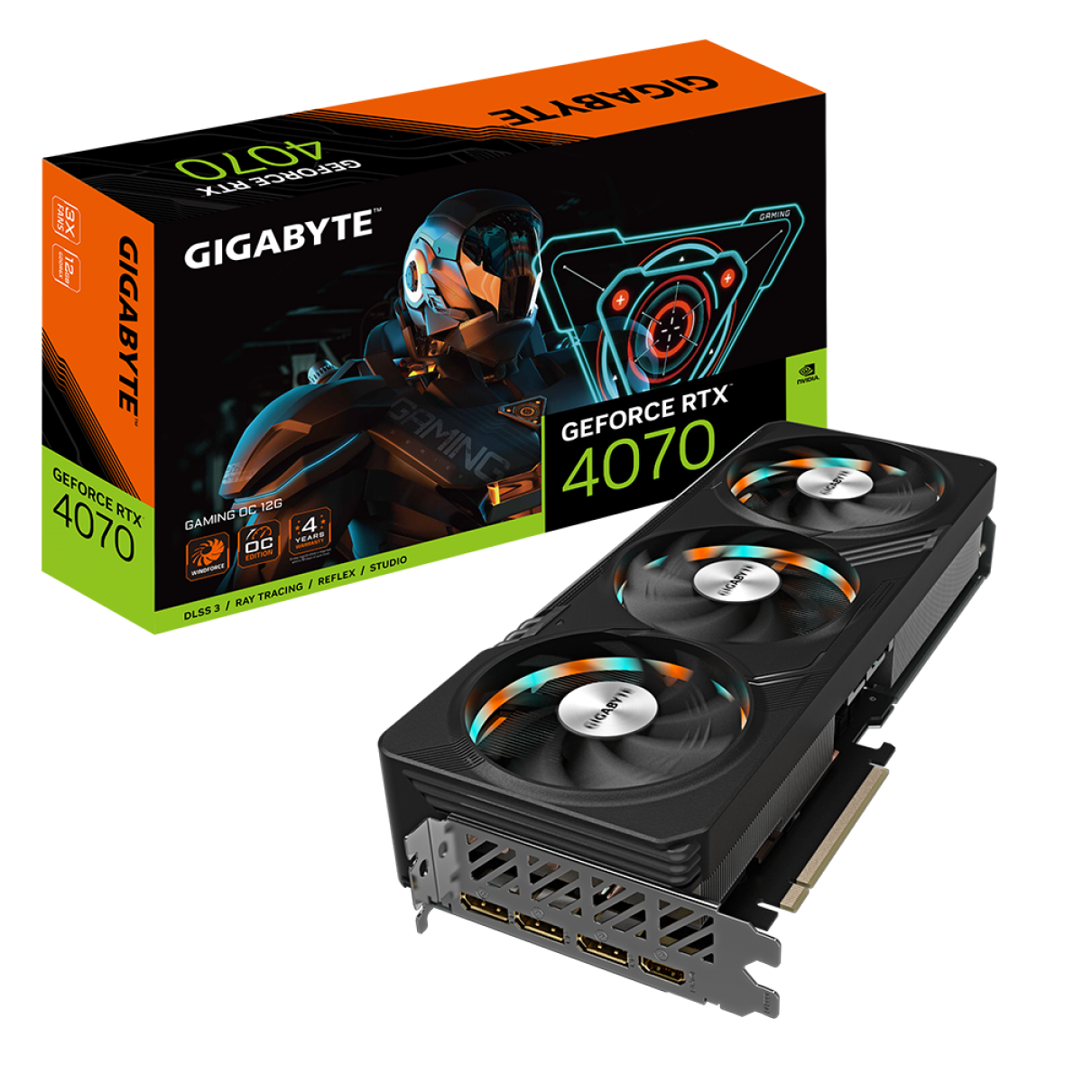 Placa de Vídeo Gigabyte NVIDIA GeForce RTX 4070 Gaming OC, 12GB, GDDR6X, DLSS, Ray Tracing, GV-N4070GAMING OC-12GD