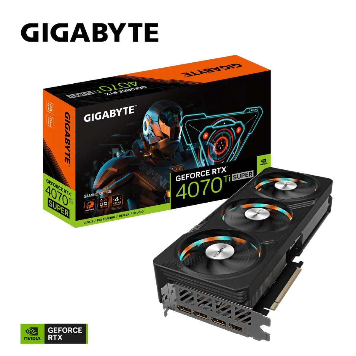 Placa de Video Gigabyte NVIDIA GeForce RTX 4070 Ti Super Gaming OC, 16GB, GDDR6X, DLSS, Ray Tracing, GV-N407TSGAMING OC-16GD