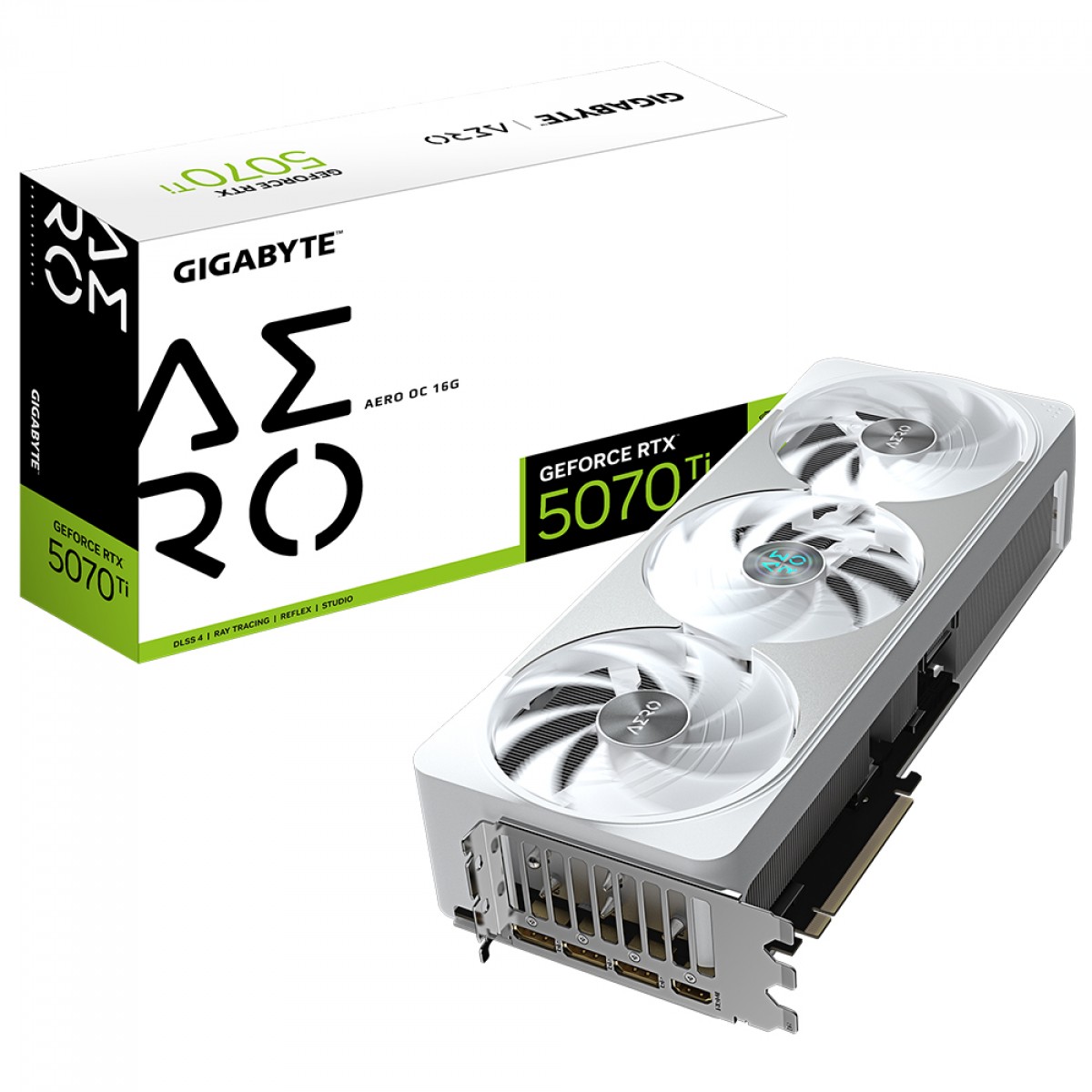 Placa de Vídeo Gigabyte NVIDIA GeForce RTX 5070 Ti AERO OC, 16GB, GDDR7, DLSS, Ray Tracing, GV-N507TAERO OC-16GD