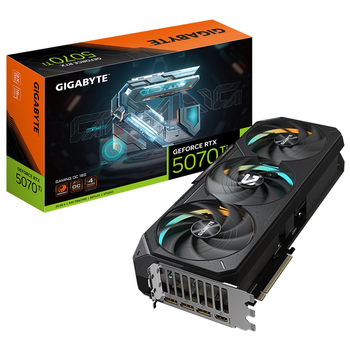 Placa de Vídeo Gigabyte NVIDIA GeForce RTX 5070 Ti Gaming OC, 16GB, GDDR7, DLSS, Ray Tracing, GV-N507TGAMING OC-16GD
