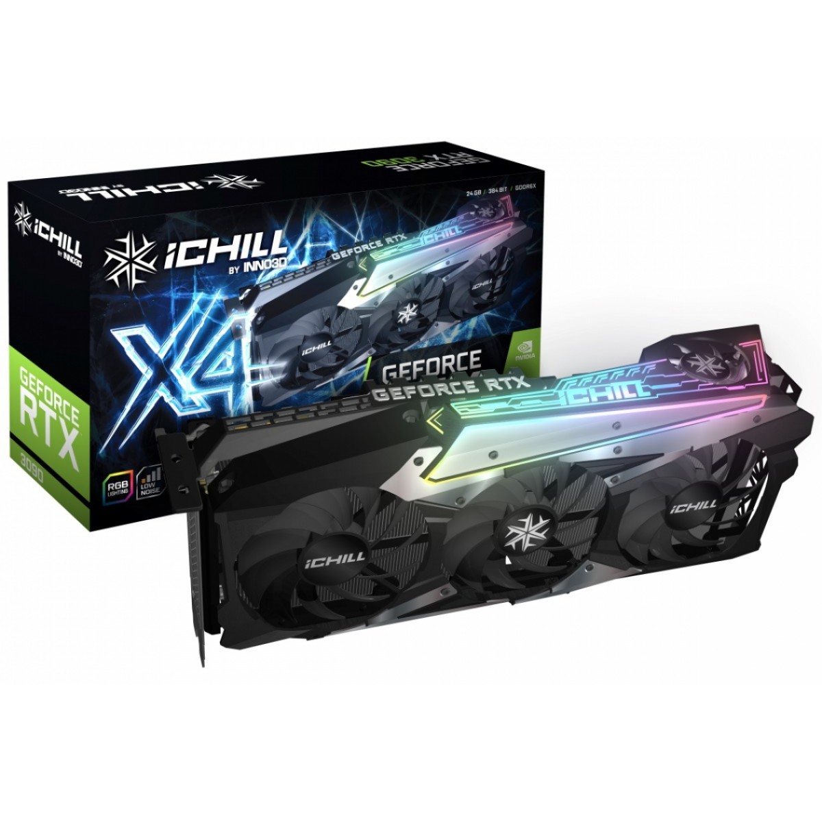 Placa De Vídeo Inno3d Geforce Ichill X4 Rtx 3090 24gb Gddr6x Dlss