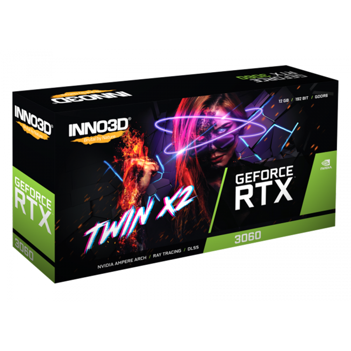 Placa de Vídeo INNO3D GeForce RTX 3060 TWIN X2, 12GB