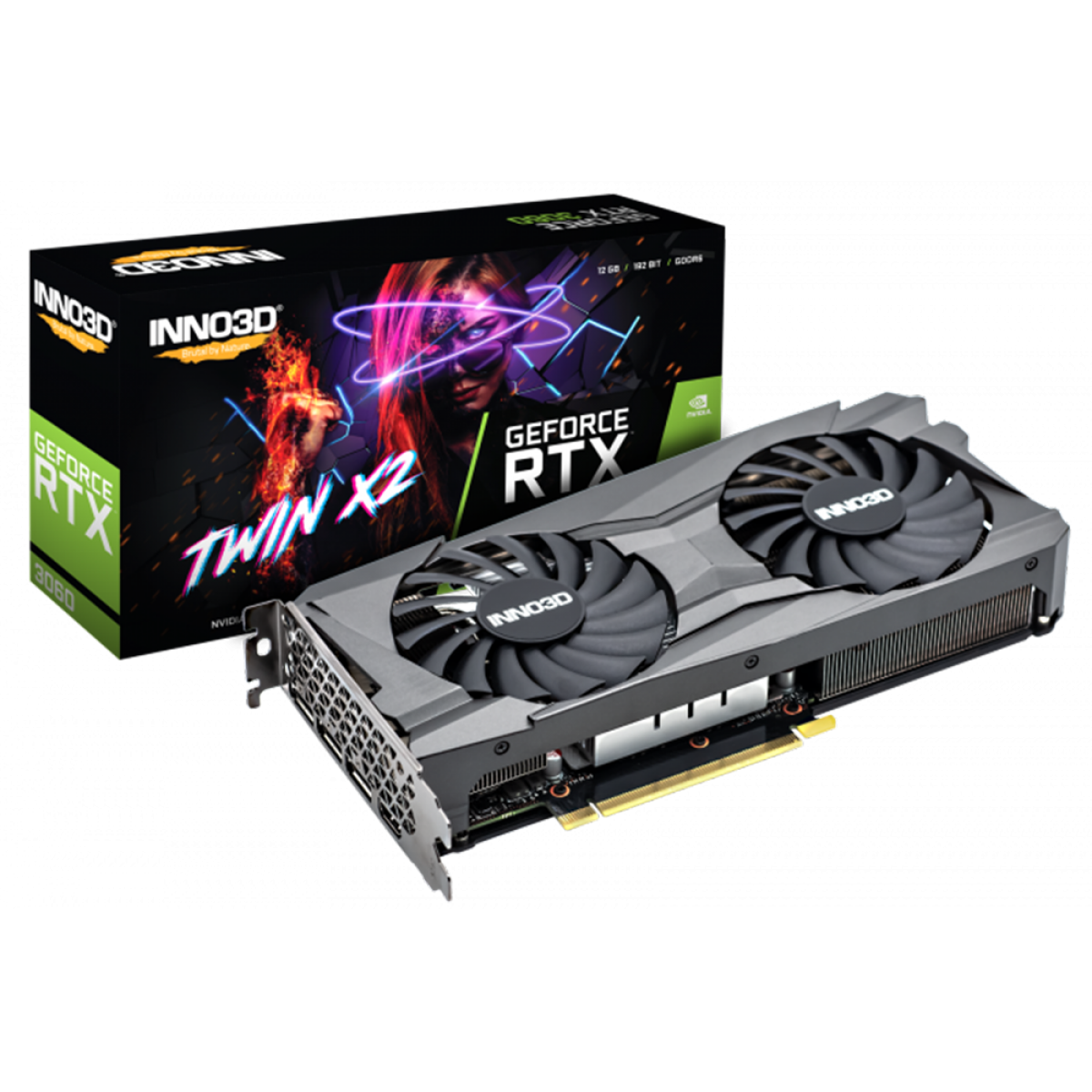 Placa De V deo INNO3D GeForce RTX 3060 TWIN X2 12GB GDDR6 DLSS Ray 