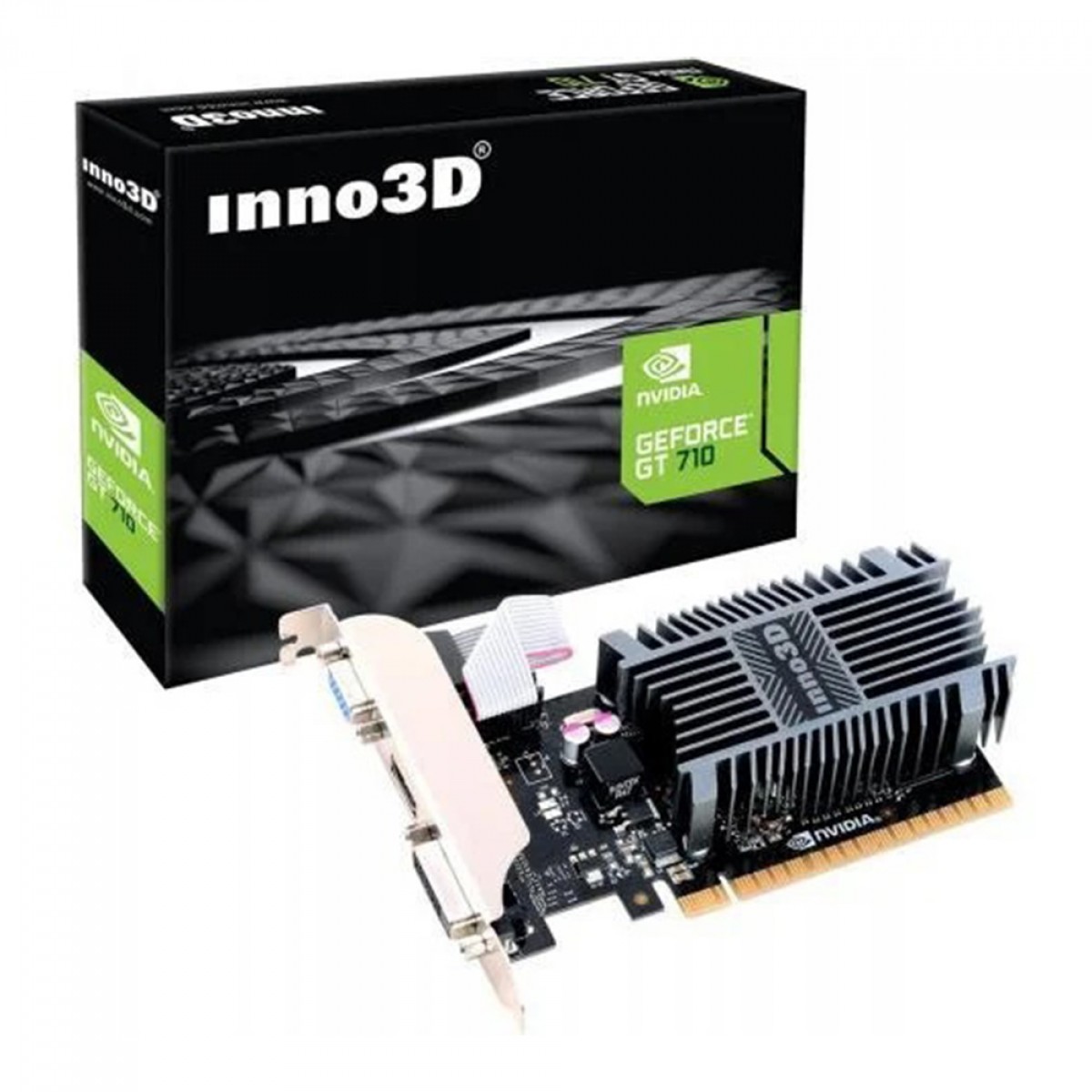 Placa de Vídeo Inno3D GT 710, 2GB, DDR3, 64bit, N710-1SDV-E3BX