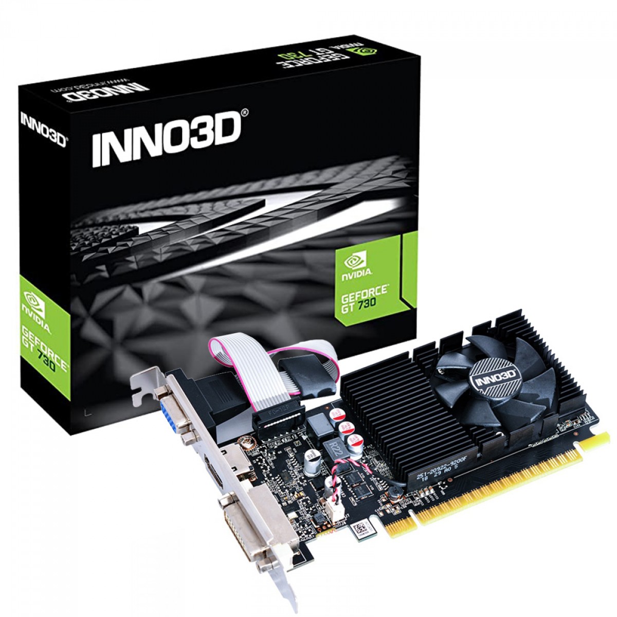 Placa de Vídeo INNO3D NVIDIA GeForce GT 730, 4GB, SDDR3, 64Bit,  N73P-BSDV-M5BX