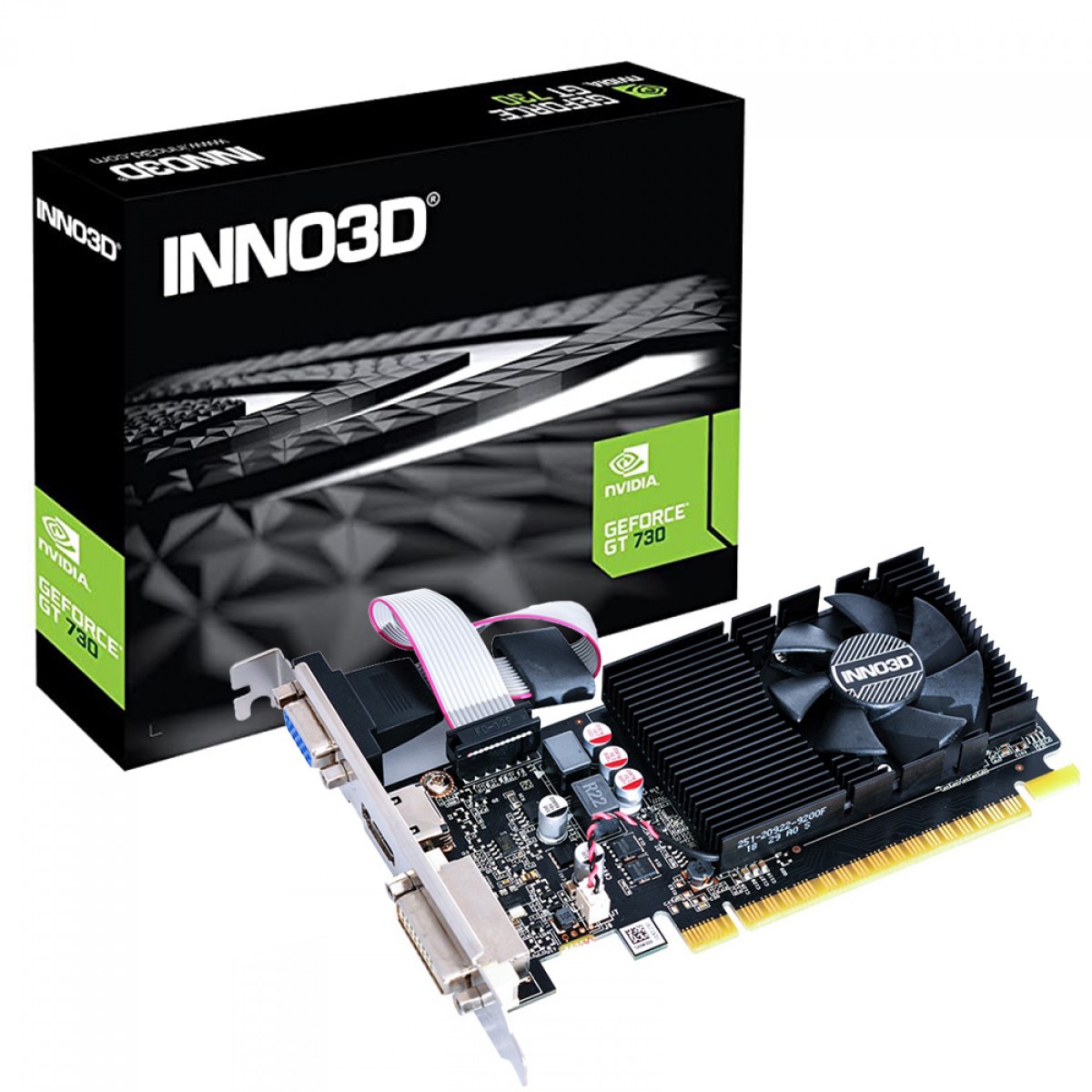 Placa de Vídeo NVidia GeForce GT 730 4GB GDDR3 128bits DVI HDMI VGA Nvidia  - Cia da Informática - Os Melhores Preços do DF