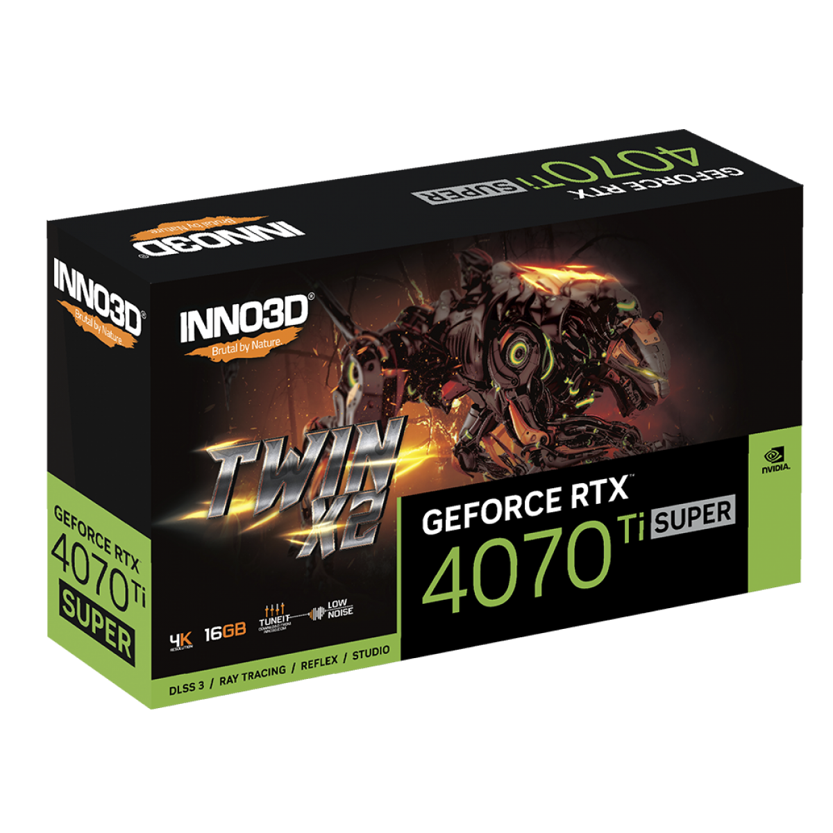 Placa de Vídeo INNO3D NVIDIA GeForce RTX 4070 Ti Super Twin X2, 16GB, GDDR6X, DLSS, Ray Tracing, N407TS2-166X-186156N - Exclusívo PC 