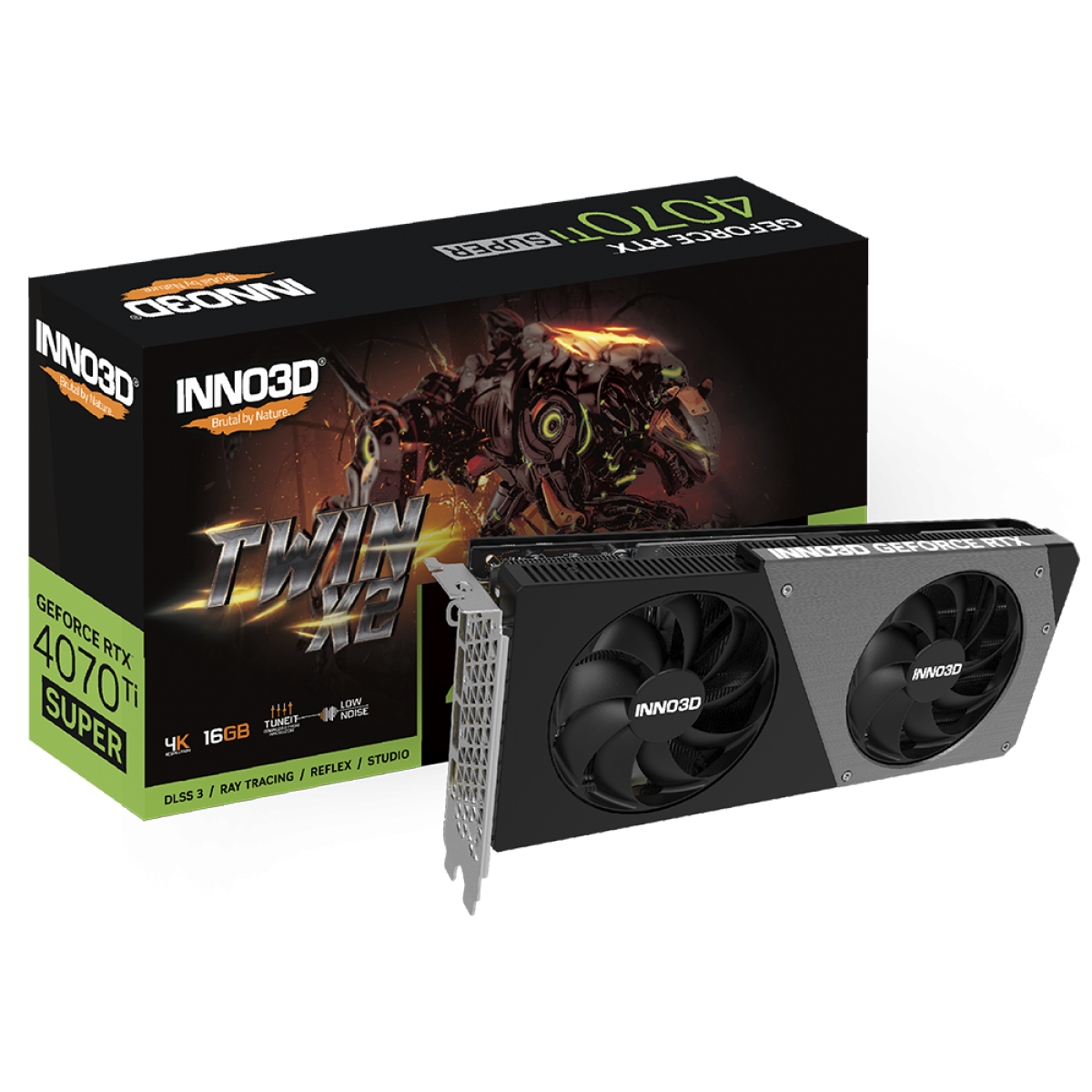 Placa de Vídeo INNO3D NVIDIA GeForce RTX 4070 Ti Super Twin X2, 16GB, GDDR6X, DLSS, Ray Tracing, N407TS2-166X-186156N - Exclusívo PC 
