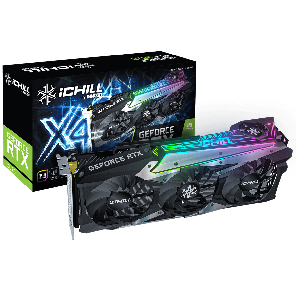 Placa de Vídeo Inno3D RTX 3070 iChill X4, 8GB, GDDR6, 256bit, C30704-08D6X-1710VA35