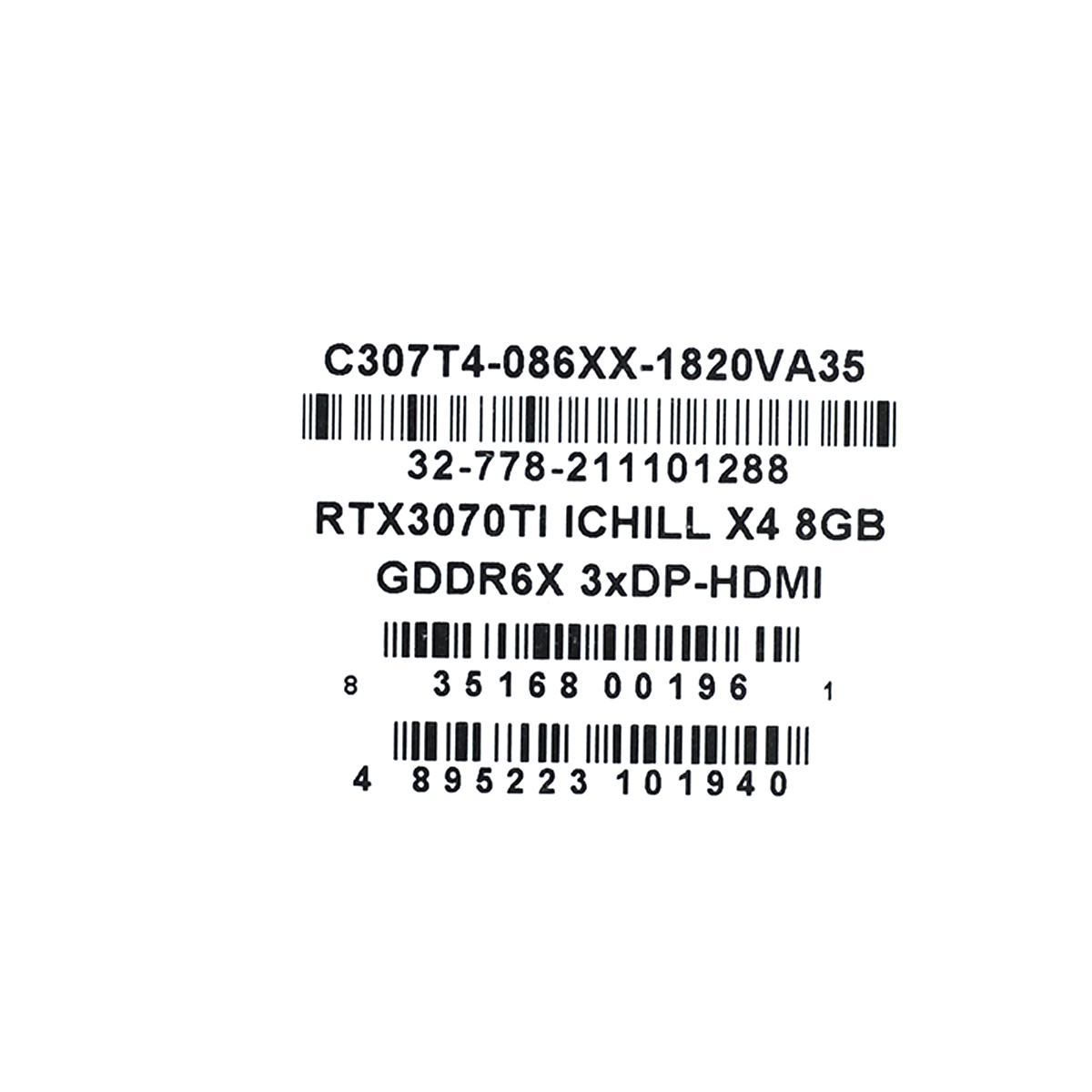 Placa de Vídeo Inno3D NVIDIA GeForce RTX 3070 Ti iChill X4, LHR, 8GB, GDDR6X, DLSS, Ray Tracing, C307T4-086XX-1820VA35