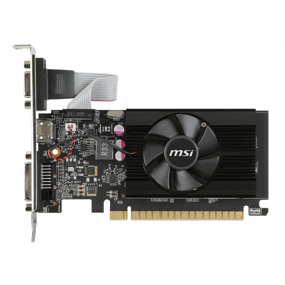 Placa De Vídeo MSI, Geforce, GT 710 2GD3 LP, 2GB, GDDR3, 64 Bit, 912 ...