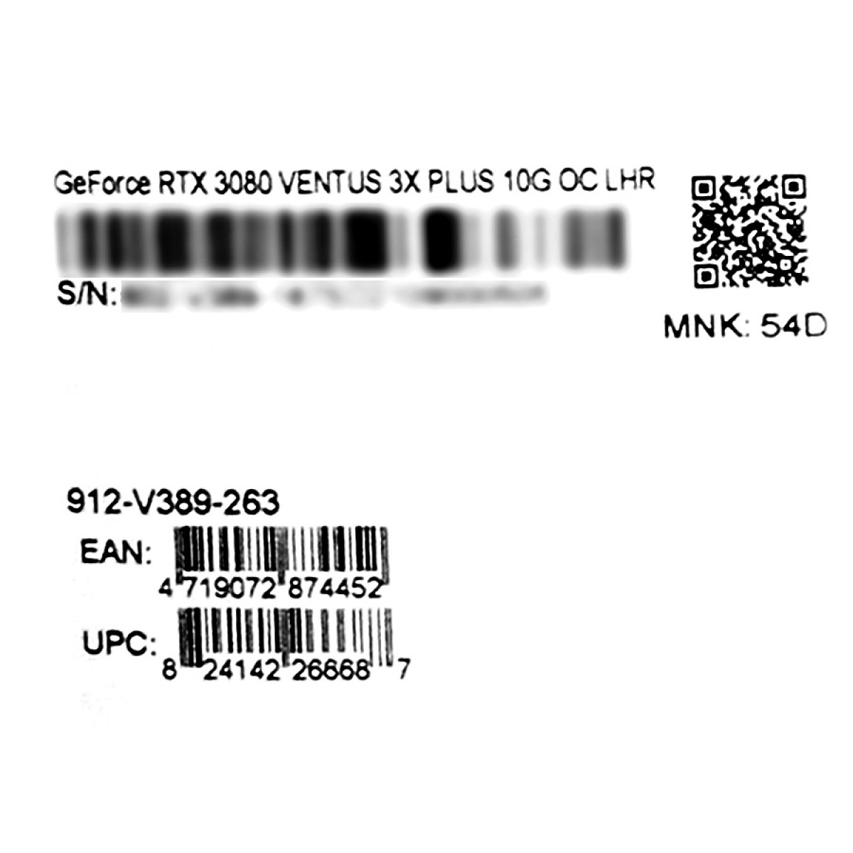Placa de Vídeo MSI GeForce RTX 3080 VENTUS 3X PLUS 10G OC, LHR, 10GB, GDDR6X, DLSS, Ray Tracing, 912-V389-263
