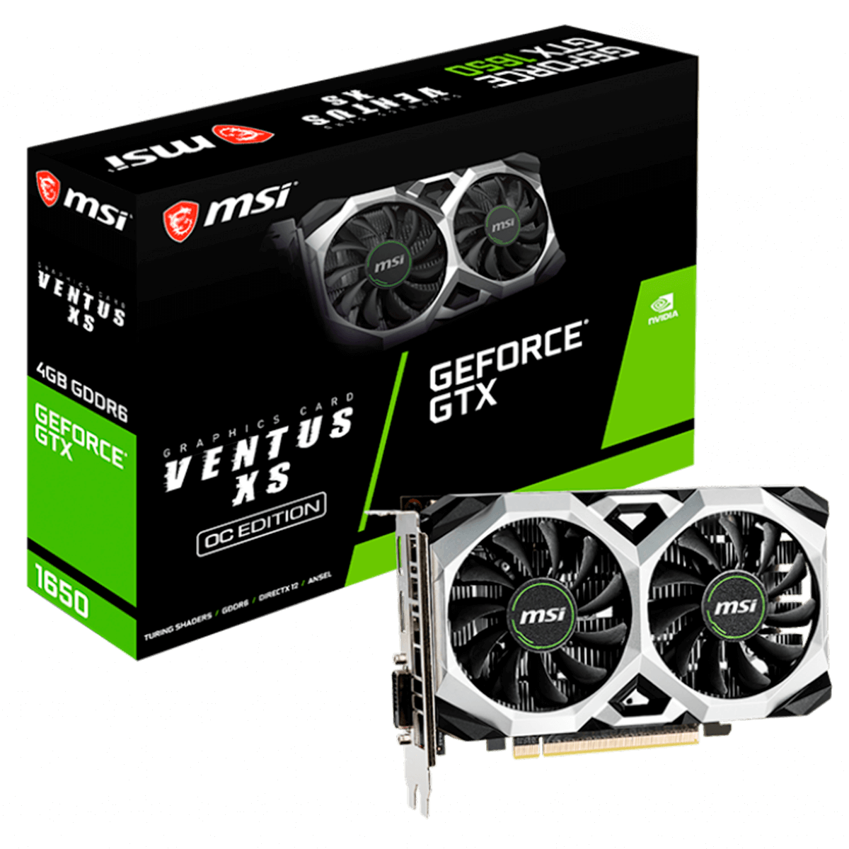 Placa De Vídeo MSI NVIDIA GeForce GTX 1650 D6 Ventus XS OC, 4GB GDDR6, 128Bit, 912-V809-3445