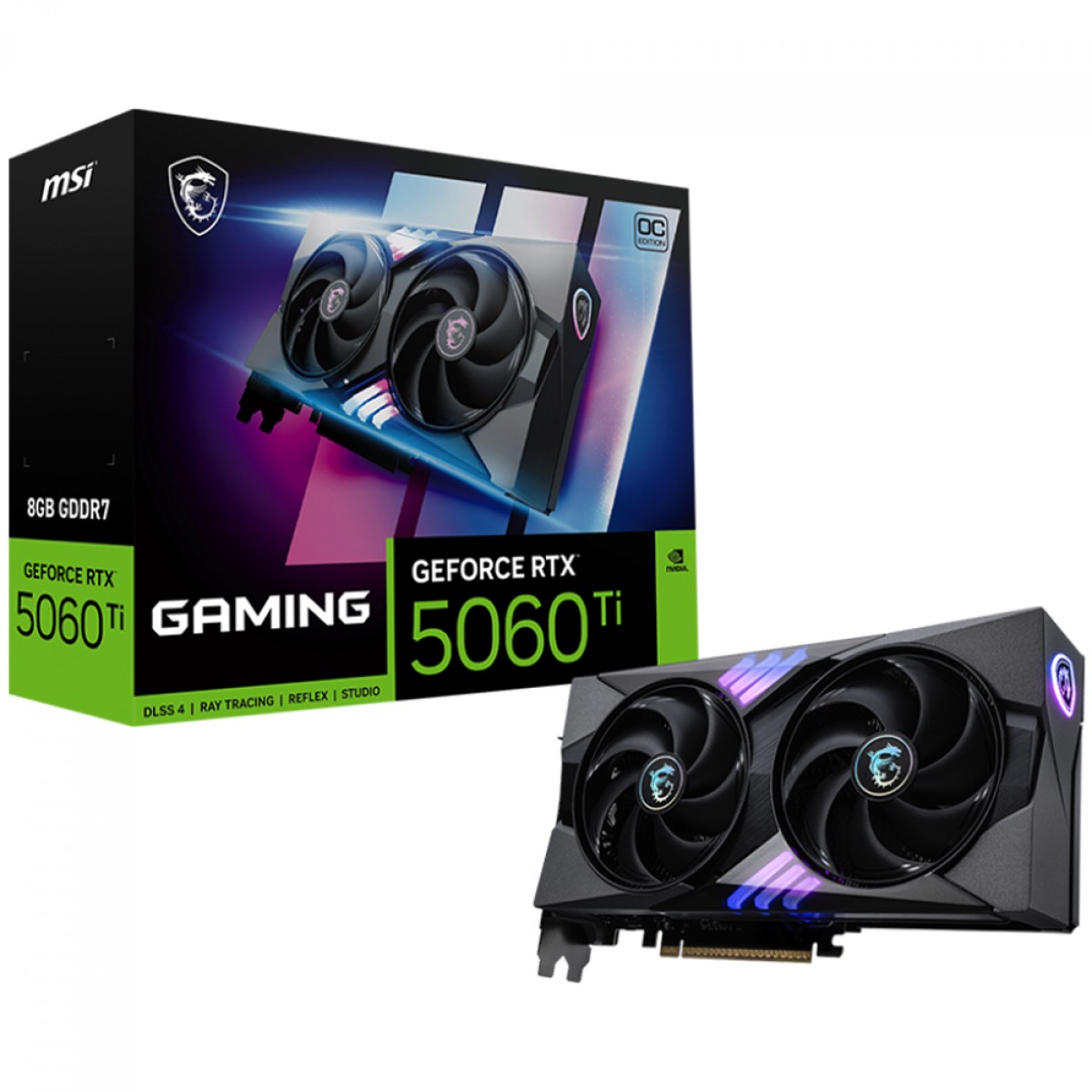 Placa de Vídeo MSI NVIDIA GeForce RTX 5060 Ti Gaming OC, 8GB, GDDR7, DLSS, Ray Tracing, G506T-8GC