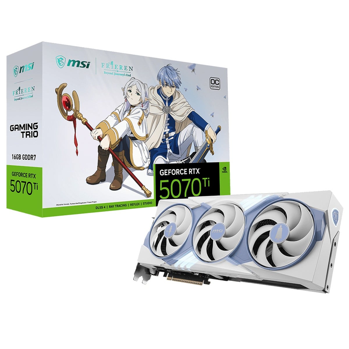 Placa de Vídeo MSI NVIDIA GeForce RTX 5070 Ti Frieren Edition OC, 16GB, GDDR7, DLSS, Ray Tracing, 912-V531-682