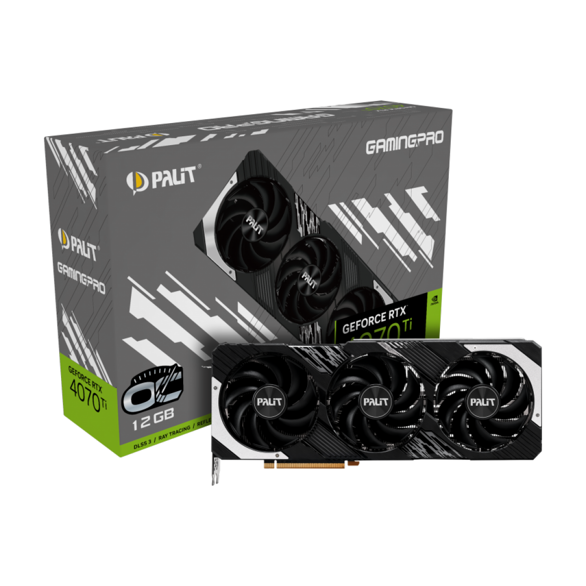 Placa de Vídeo Palit GeForce RTX 4070 Ti GamingPro OC, 12GB, GDDR6X, DLSS, Ray Tracing, NED407TT19K9-1043A