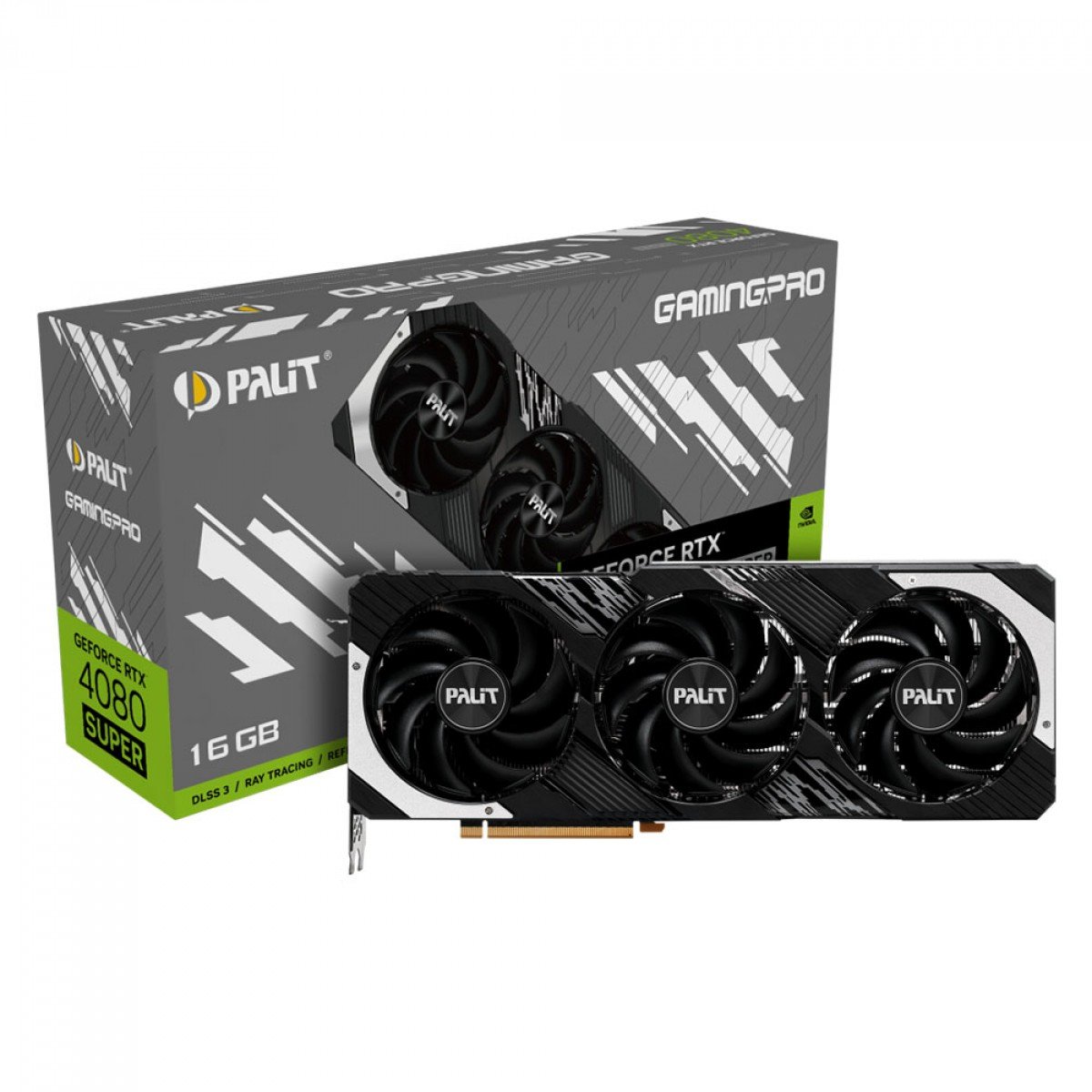 Placa de Vídeo Palit GeForce RTX 4080 Super Gaming Pro, 16GB, GDDR6X, DLSS, Ray Tracing, NED408S019T2-1032A