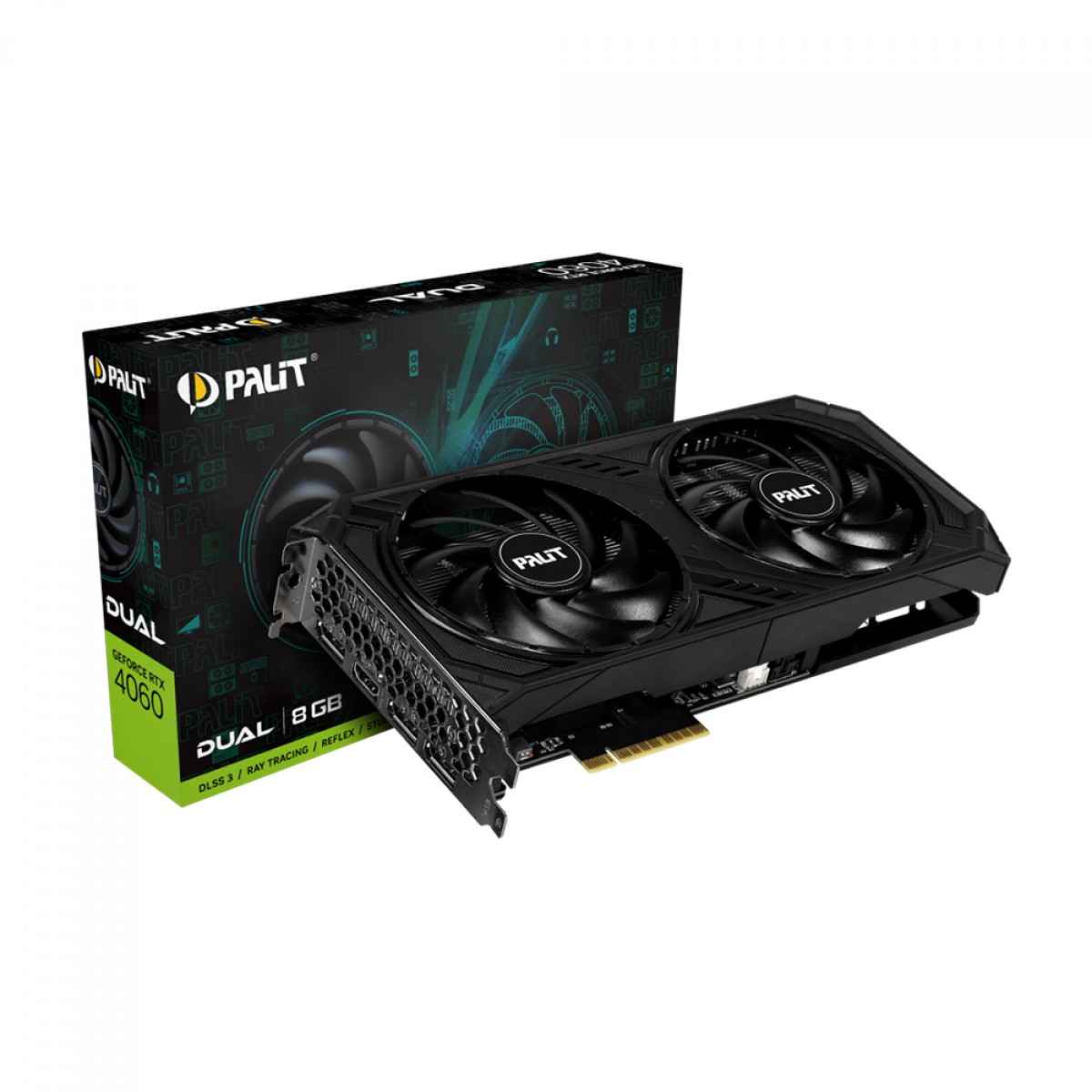Placa de Vídeo Palit NVIDIA GeForce RTX 4060 Dual, 8GB Placa de Vídeo Palit NVIDIA GeForce RTX 4060 Dual, 8GB