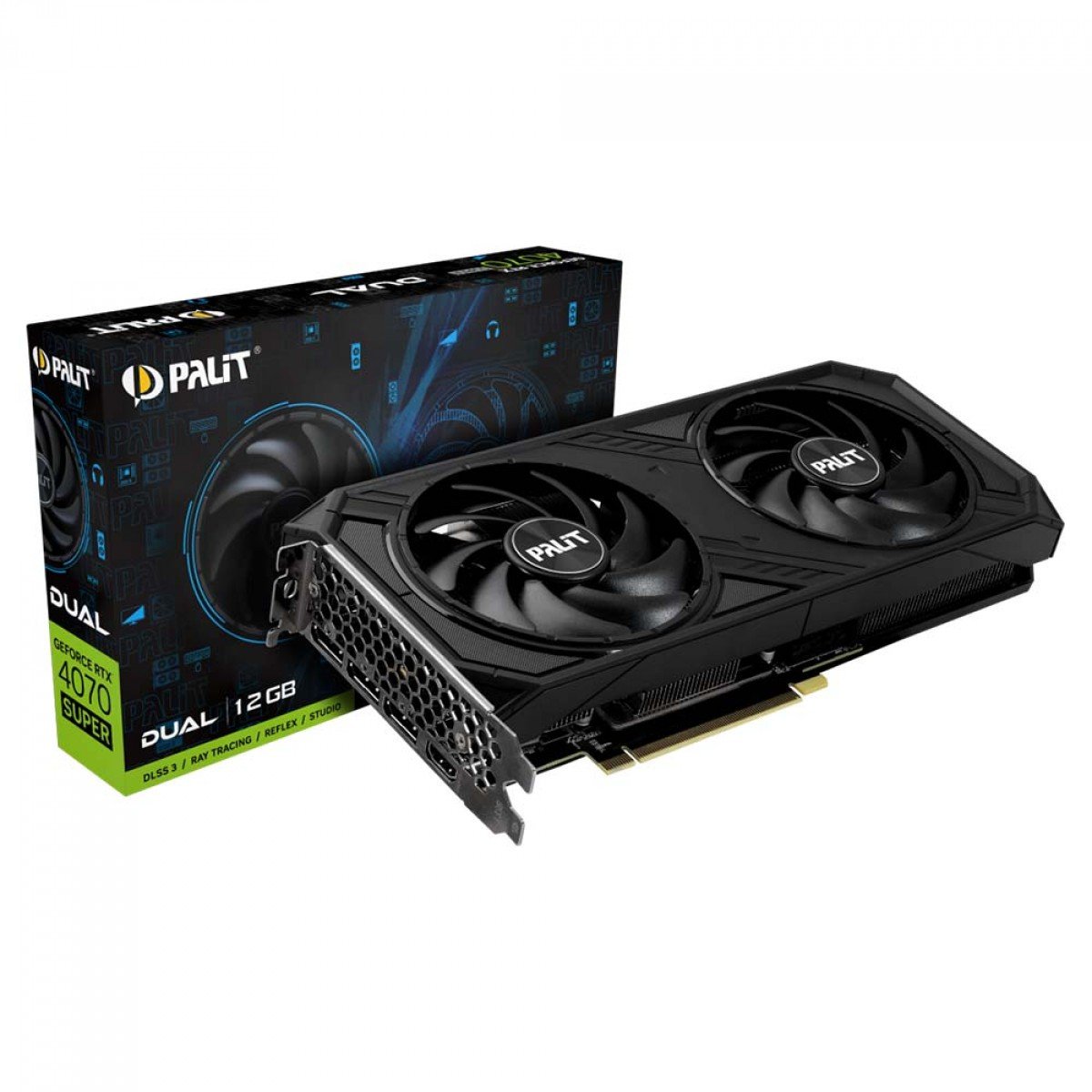 Placa de Vídeo Palit NVIDIA GeForce RTX 4070 Super Dual, 12GB, GDDR6X, DLSS, Ray Tracing, NED407S019K9-1043D
