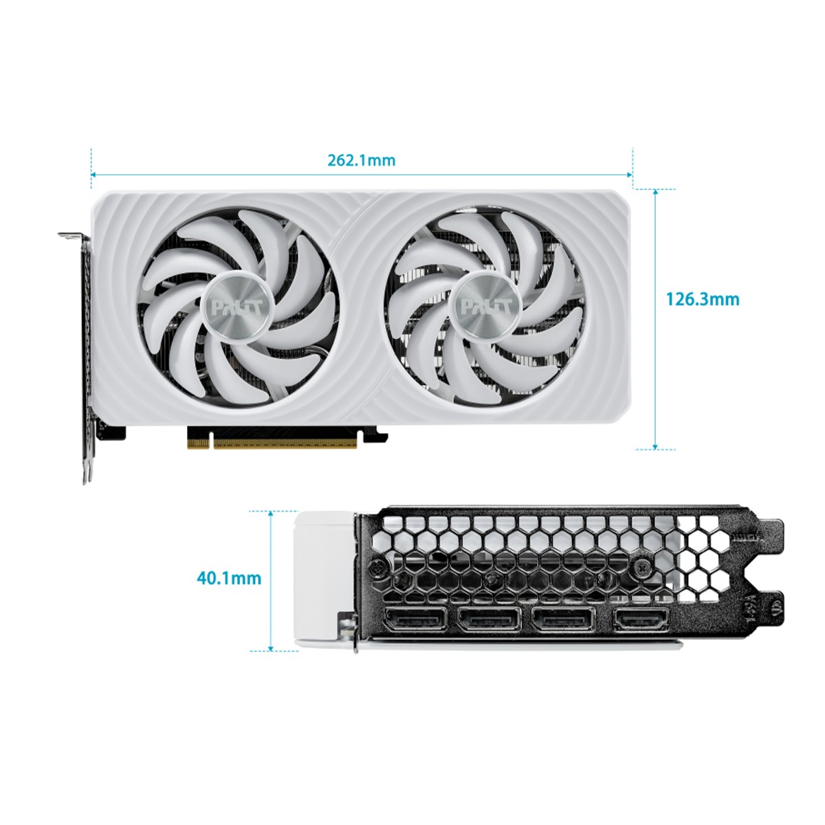 Placa de Video Palit NVIDIA GeForce RTX 5060 White OC, 8GB, GDDR7, DLSS, Ray Tracing, NE75060U19P1-GB2063M