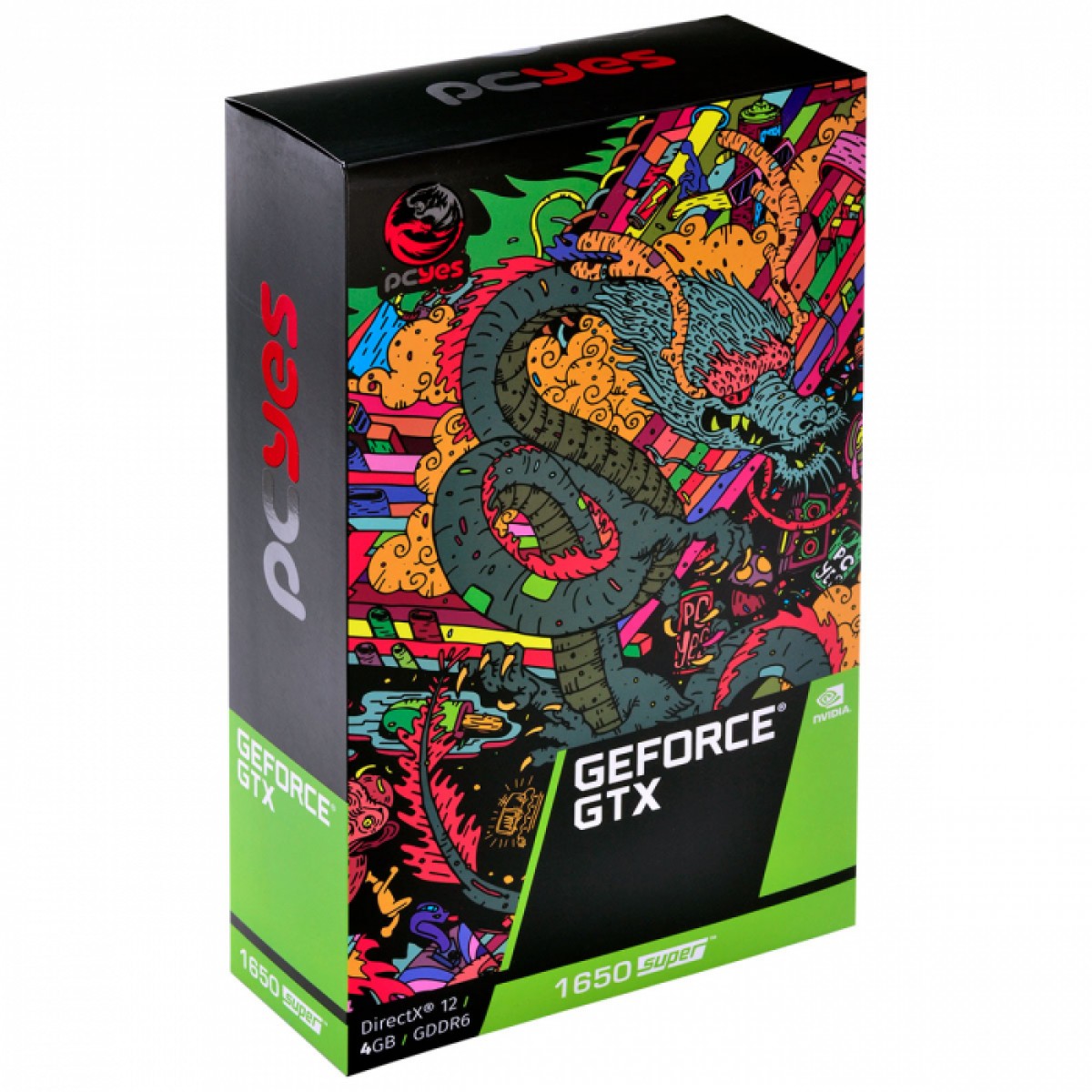 Placa de Vídeo PCyes GeForce GTX 1650 Super Graffiti Series, 4GB GDDR6, 128Bit, PA16504DR6128FS