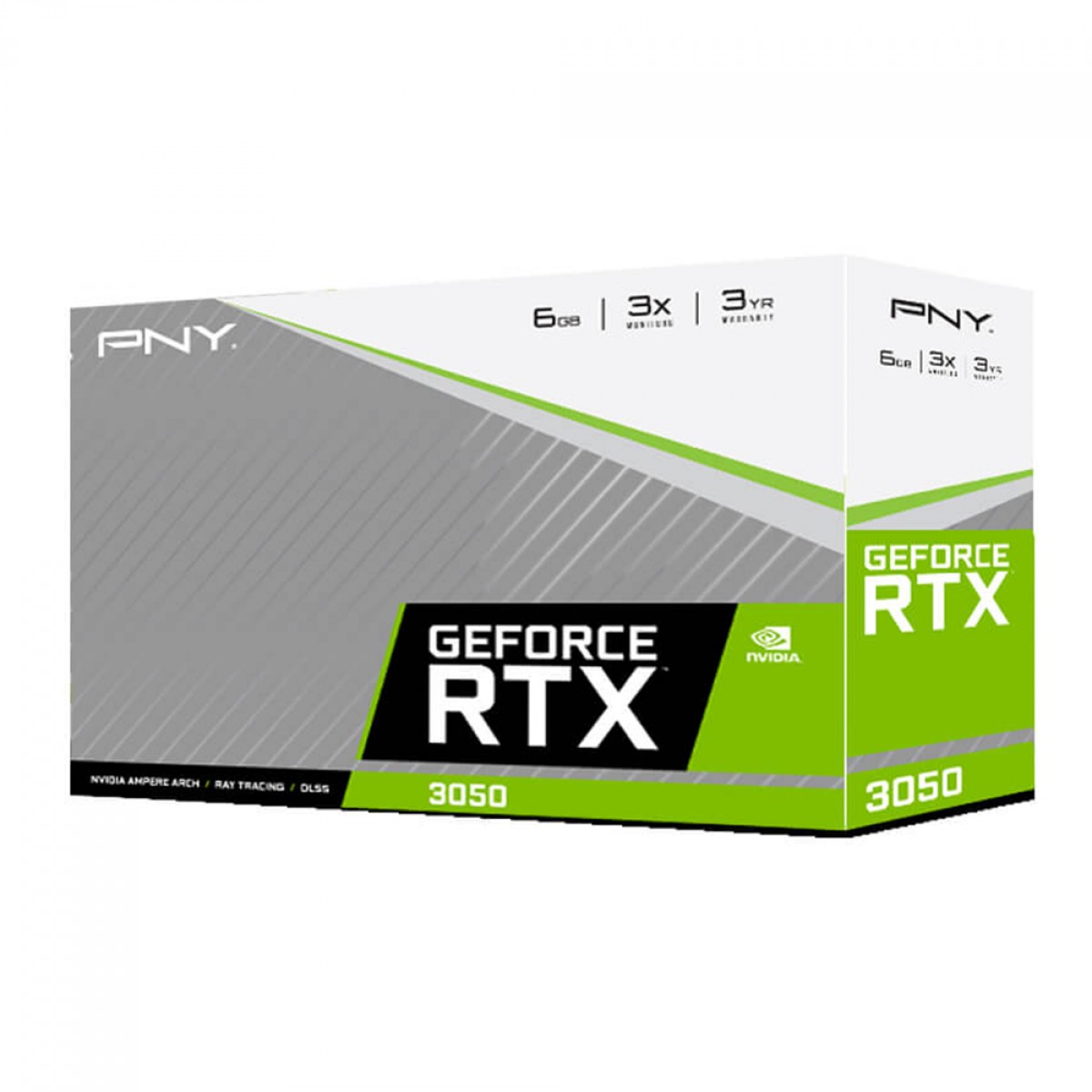 Placa de Vídeo PNY NVIDIA GeForce RTX 3050 Verto Dual Fan, 6 GB, GDDR6, DLSS, RayTracing, VCG30506DFXPB1