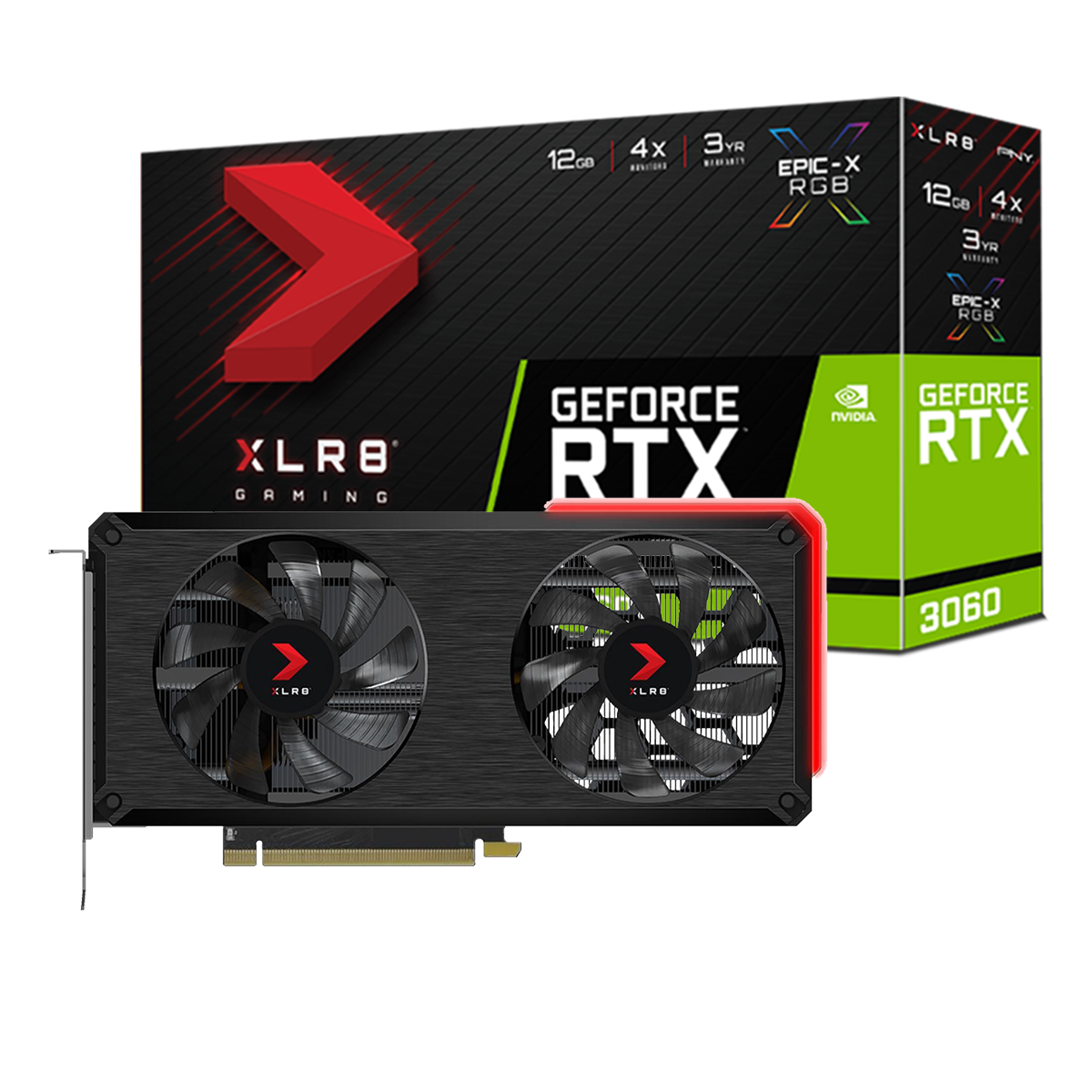 PNY GeForce RTX 2060 12GB XLR8 Gaming REVEL EPIC-X RGB Dual Fan, Scheda Video Con Ray Tracing