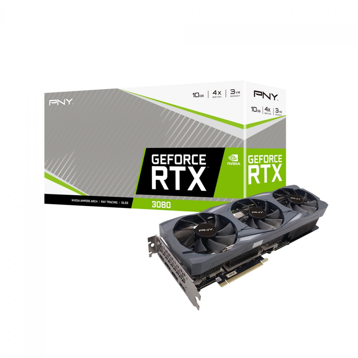 Placa de V deo PNY NVIDIA GeForce RTX 3080 Uprising Triple Fan