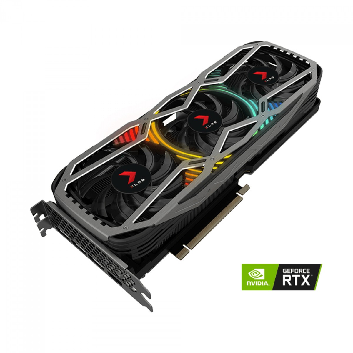 Placa de Vídeo PNY NVIDIA Geforce RTX 3080 XLR8 Gaming Revel Epic-X Triple Fan, LHR, 10GB, GDDR6X, DLSS, Ray Tracing, VCG308010LTFXPPB