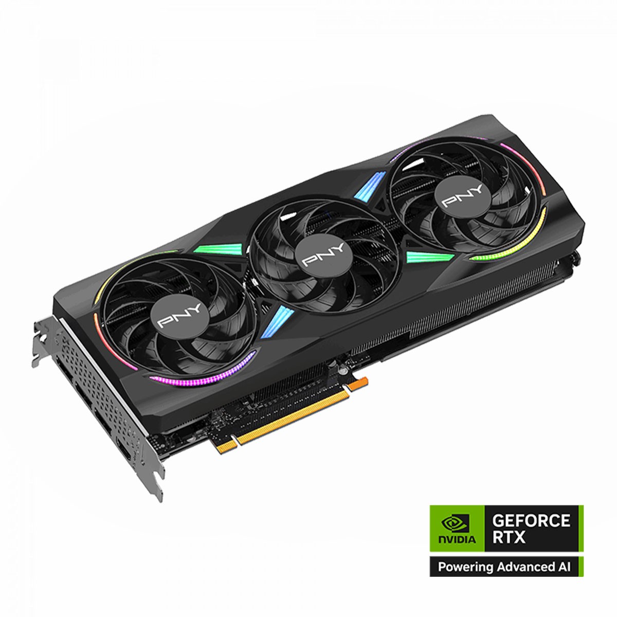 Placa de Vídeo PNY NVIDIA GeForce RTX 5070 EPIC-X RGB OC Triple Fan, 12GB, GDDR7, DLSS, Ray Tracing, VCG507012TFXXPB1-O