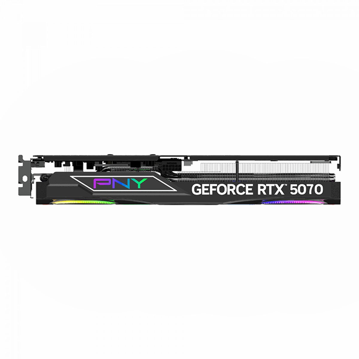 Placa de Vídeo PNY NVIDIA GeForce RTX 5070 EPIC-X RGB OC Triple Fan, 12GB, GDDR7, DLSS, Ray Tracing, VCG507012TFXXPB1-O