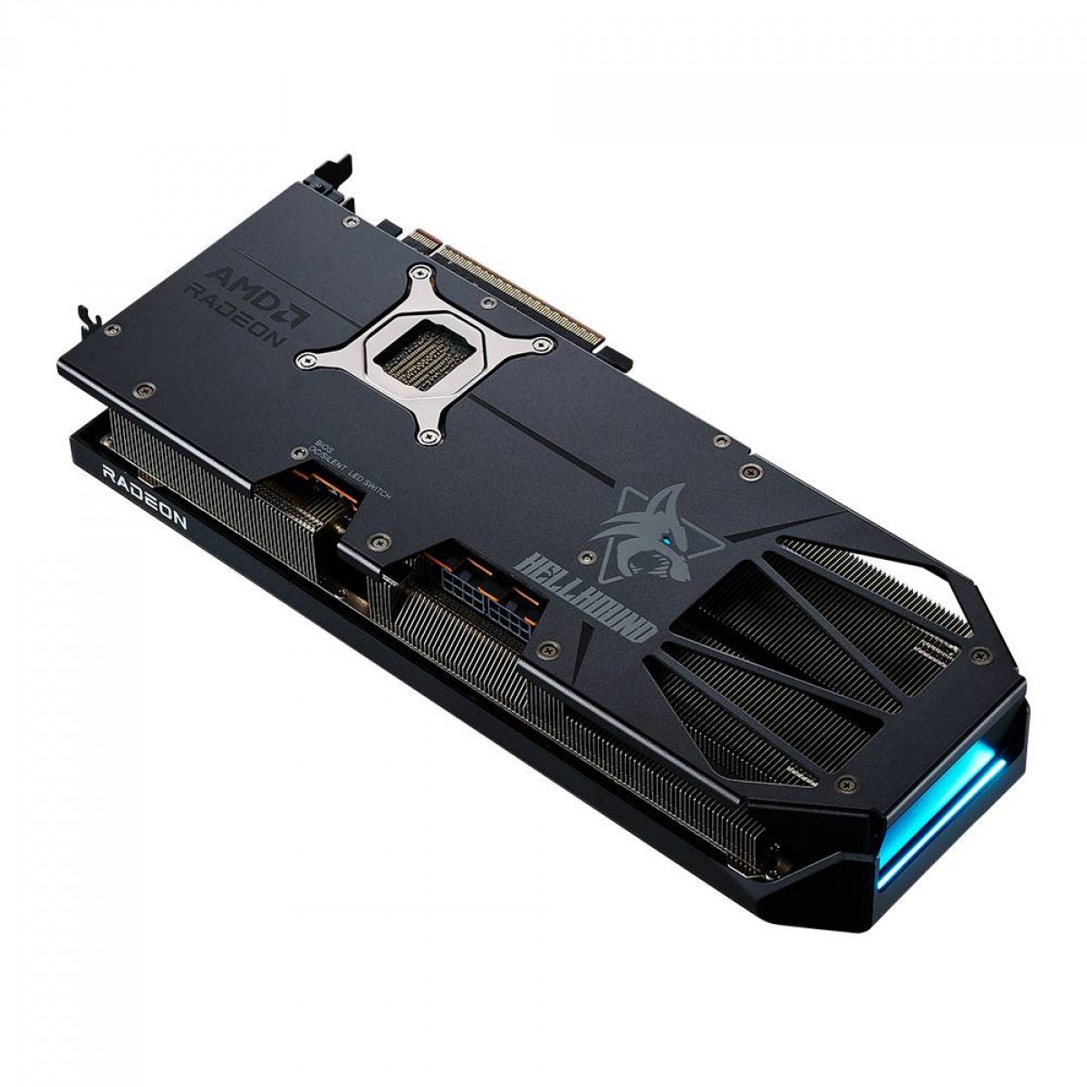 Placa de Vídeo PowerColor AMD Radeon RX 9070 XT Hellhound, 16GB, GDDR6, FSR, Ray Tracing, RX9070XT 16G-L/OC