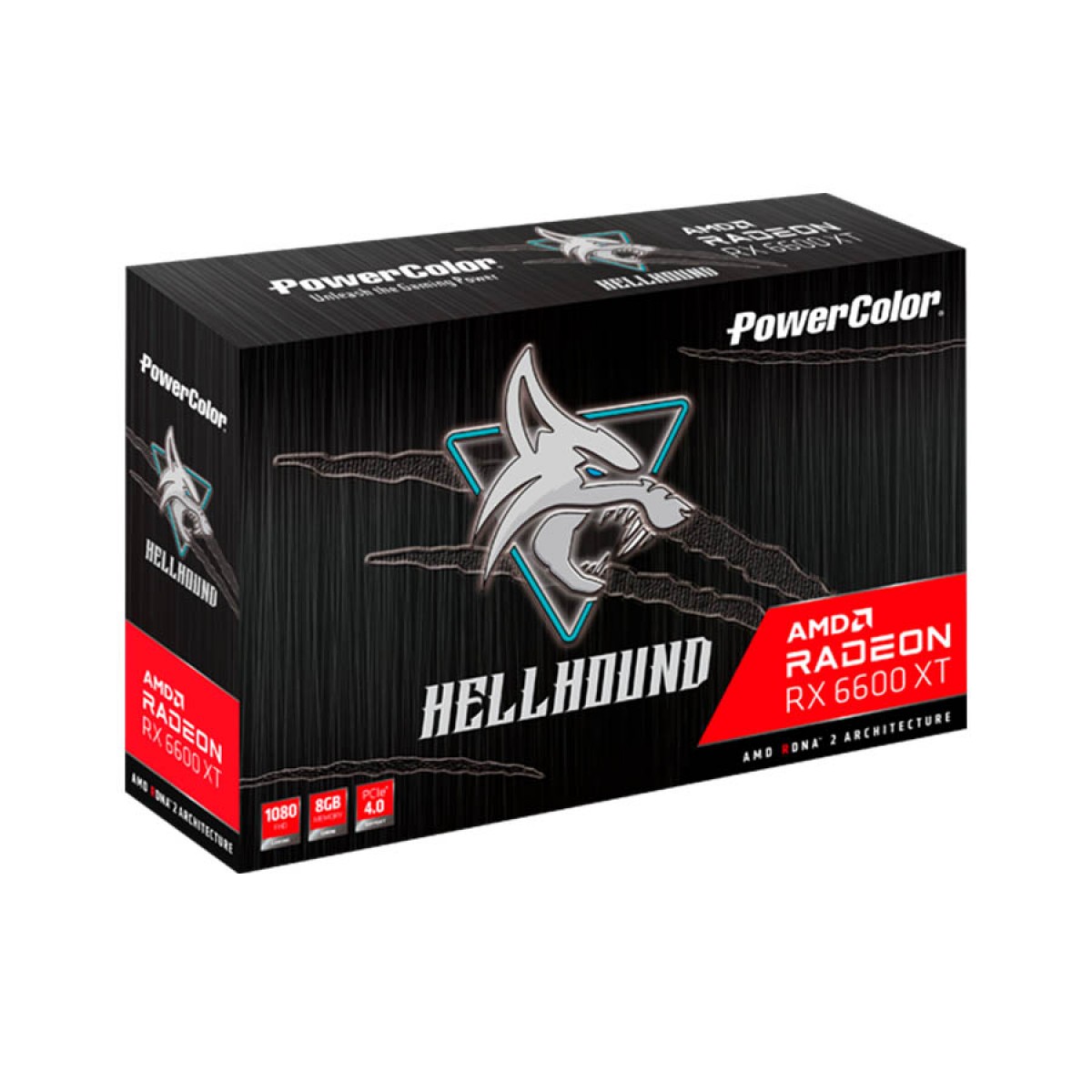 Placa de Vídeo PowerColor Hellhound Radeon RX 6600 XT, 8GB, GDDR6, FSR, Ray Tracing, AXRX 6600XT 8GBD6-3DHL/OC