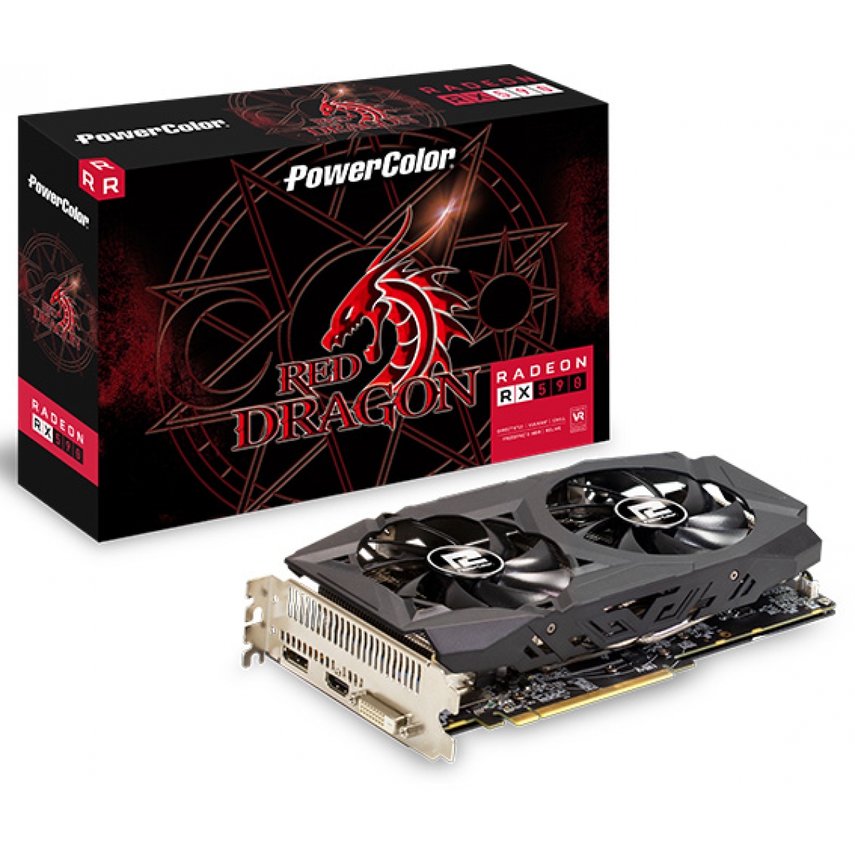 Placa de Vídeo PowerColor Radeon RX 590 Red Dragon Dual, 8GB GDDR5, 256Bit