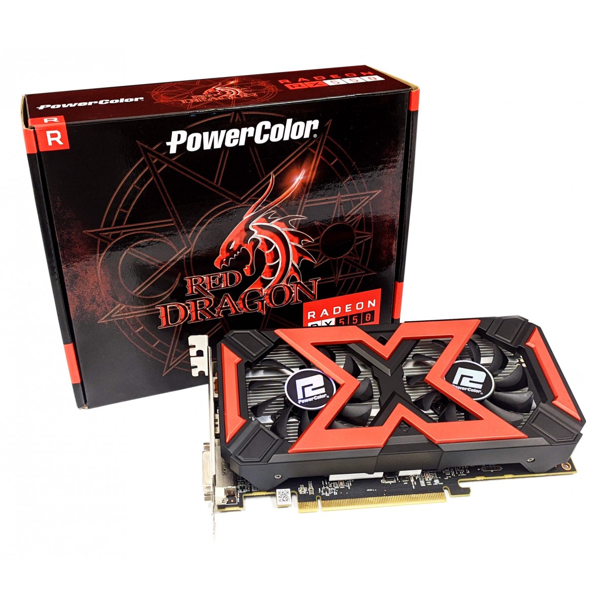 Placa de Vídeo PowerColor, Radeon, RX 550 Red Dragon, 4GB, GDDR5, 128Bit, AXRX 550 4GBD5-DHV5 - Open Box