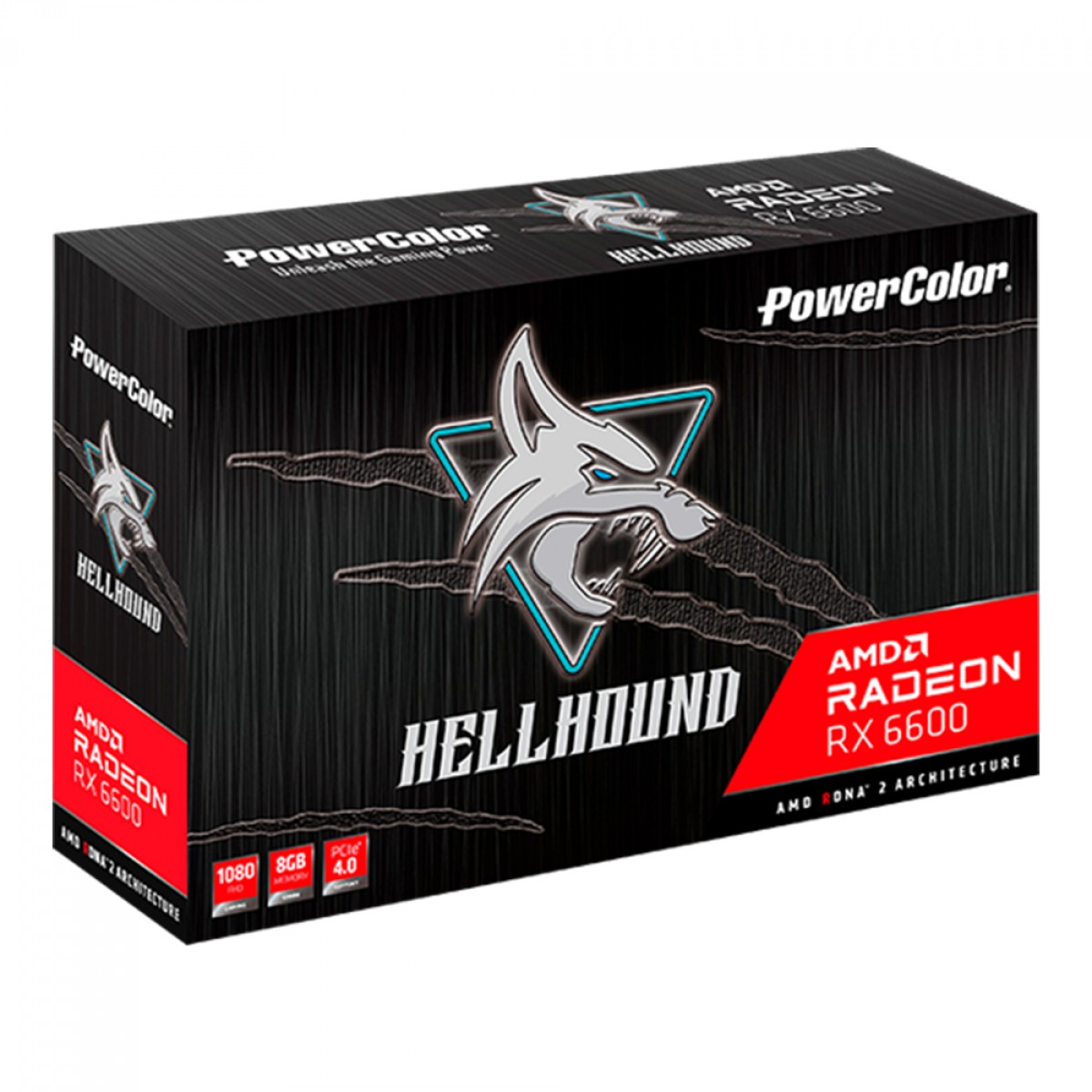 Placa de Vídeo PowerColor Hellhound Radeon RX 6600, 8GB, GDDR6, FSR, Ray Tracing, AXRX 6600 8GBD6-3DHL