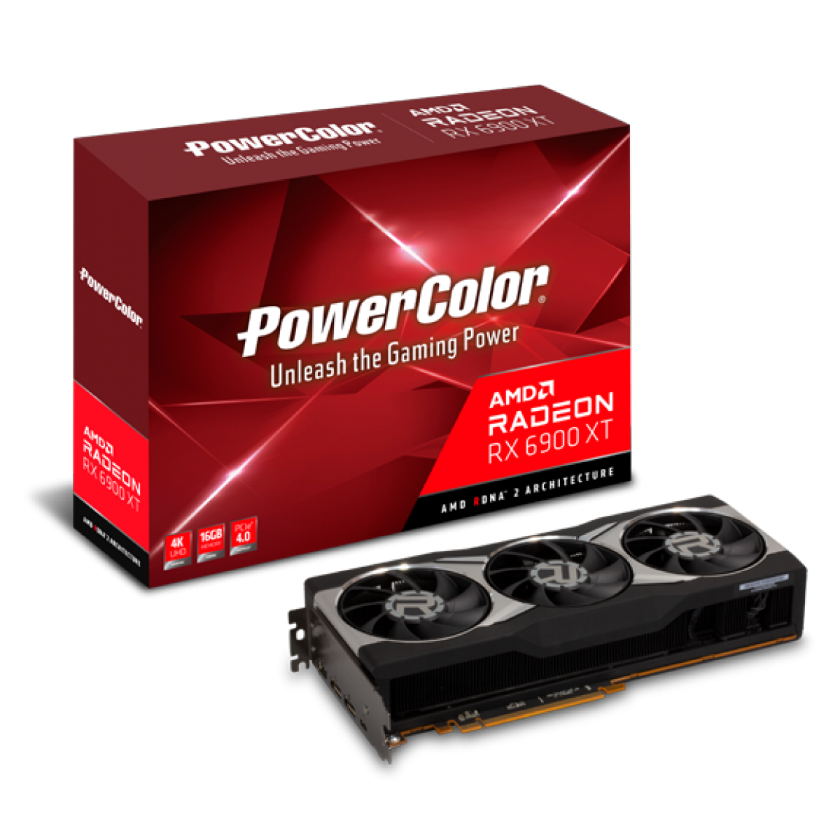 Placa de Vídeo PowerColor Radeon RX 6900 XT, 16GB, GDDR6, FSR, Ray Tracing, AXRX 6900XT 16GBD6-M2DHC