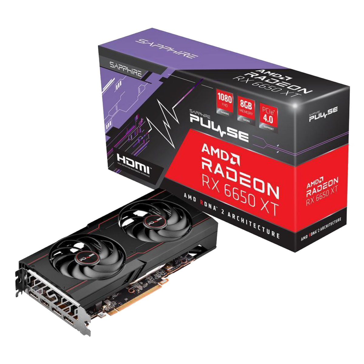 Placa de Vídeo Sapphire AMD Radeon RX 6650 XT PULSE Gaming OC, 8GB, GDDR6, FSR, Ray Tracing